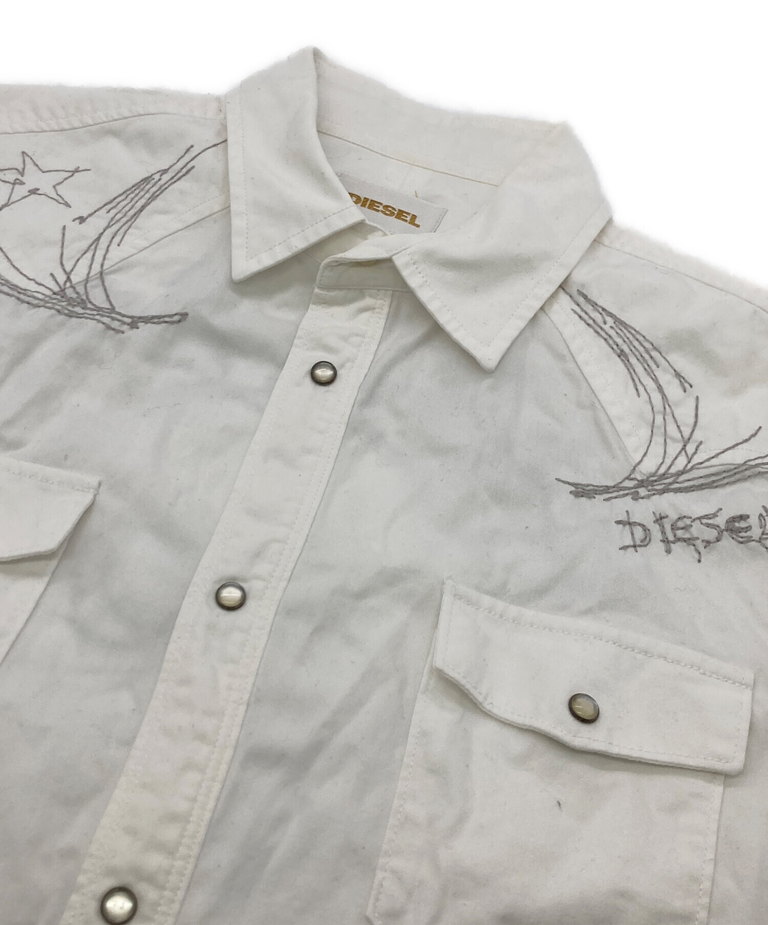 中古・古着通販】DIESEL (ディーゼル) ステッチデザインウエスタン 