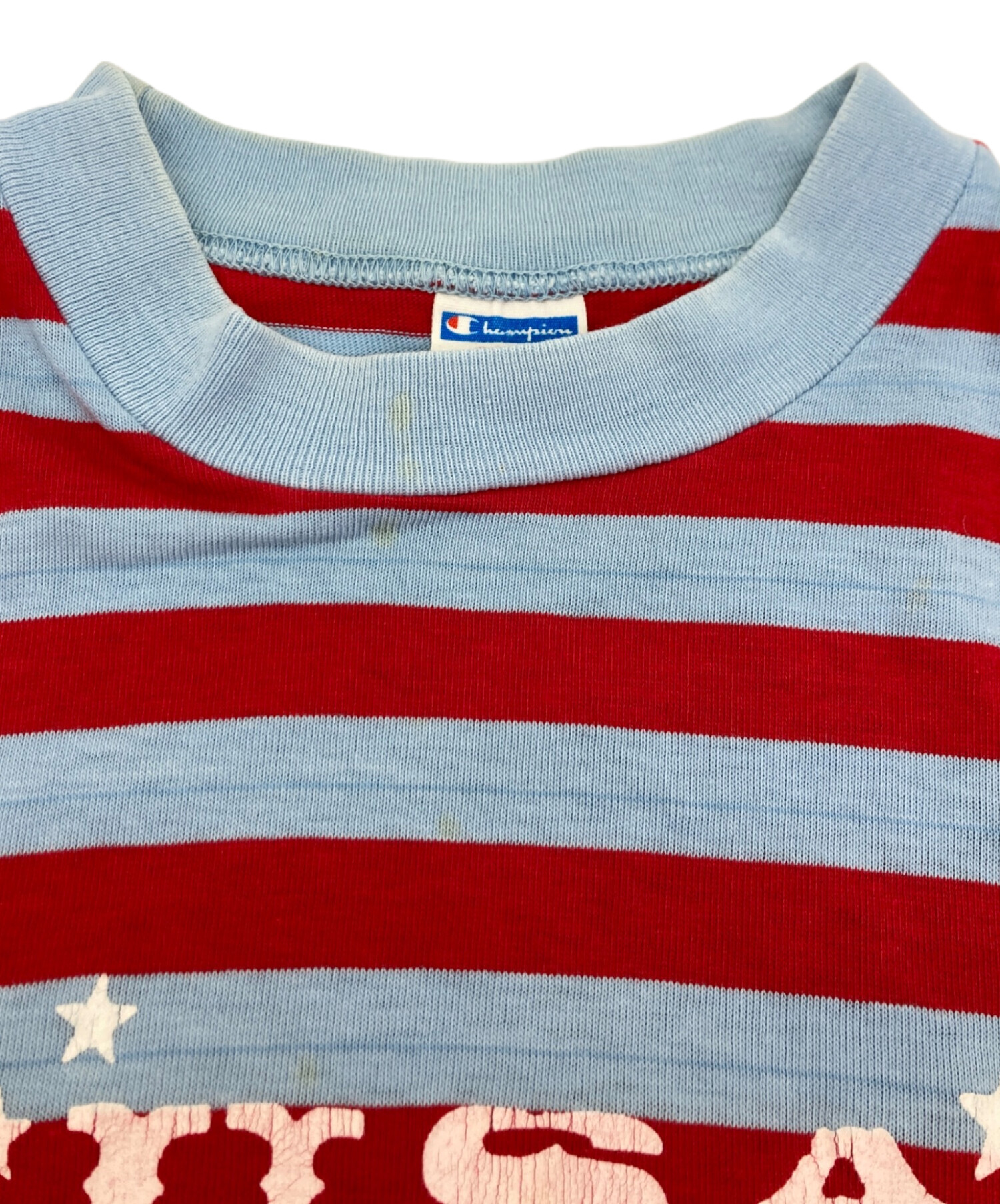 中古・古着通販】Champion (チャンピオン) 70sボーダーTシャツ ブルー