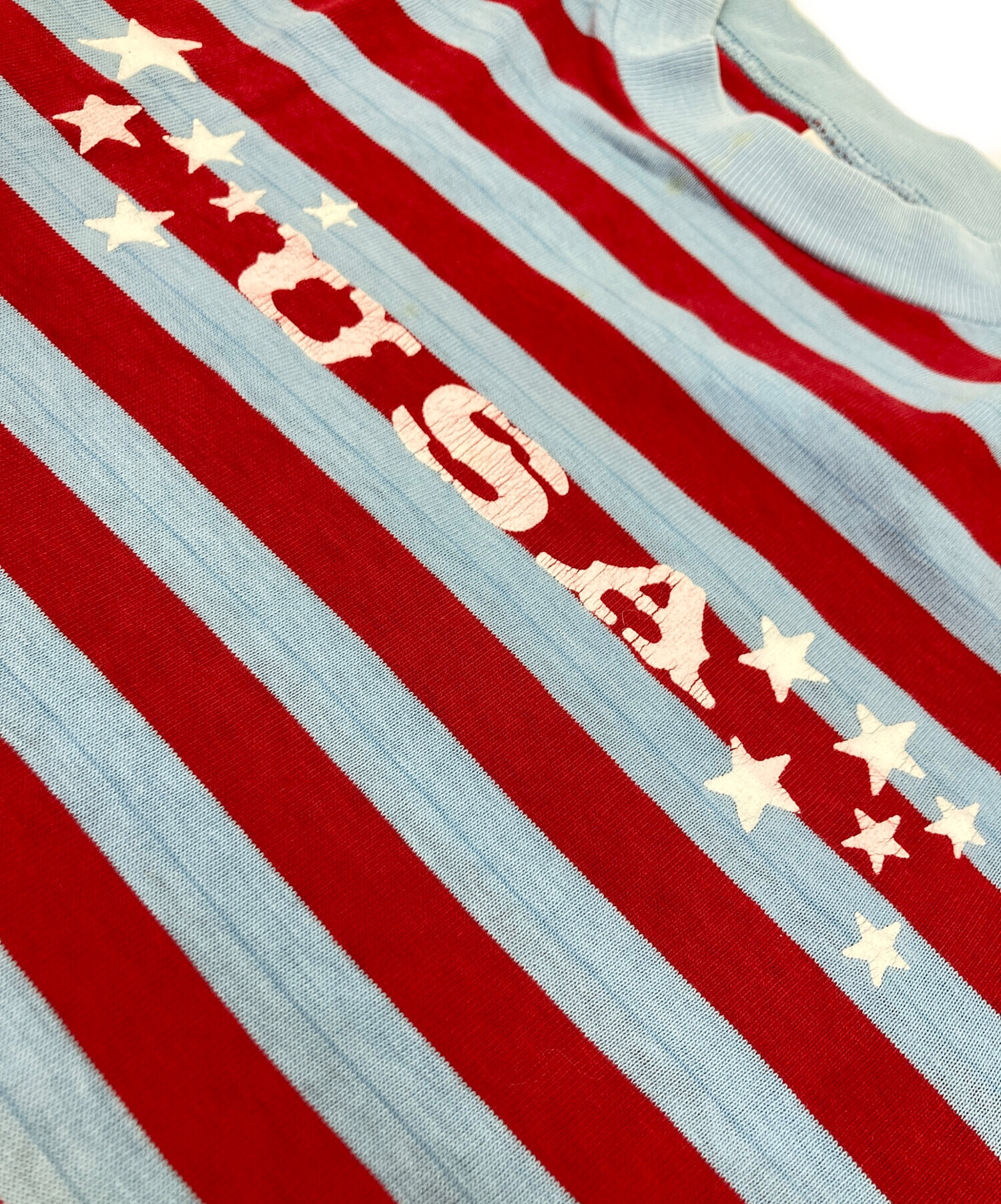 Champion チャンピオン ボーダー タンクトップ 70s USA製 中古・古着通販】Champion (チャンピオン) 70sボーダーTシャツ ブルー