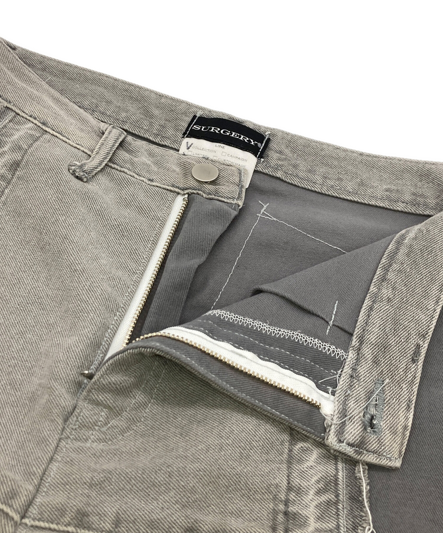 中古・古着通販】SURGERY (サージェリー) SURGERY REMAKE DENIM グレー
