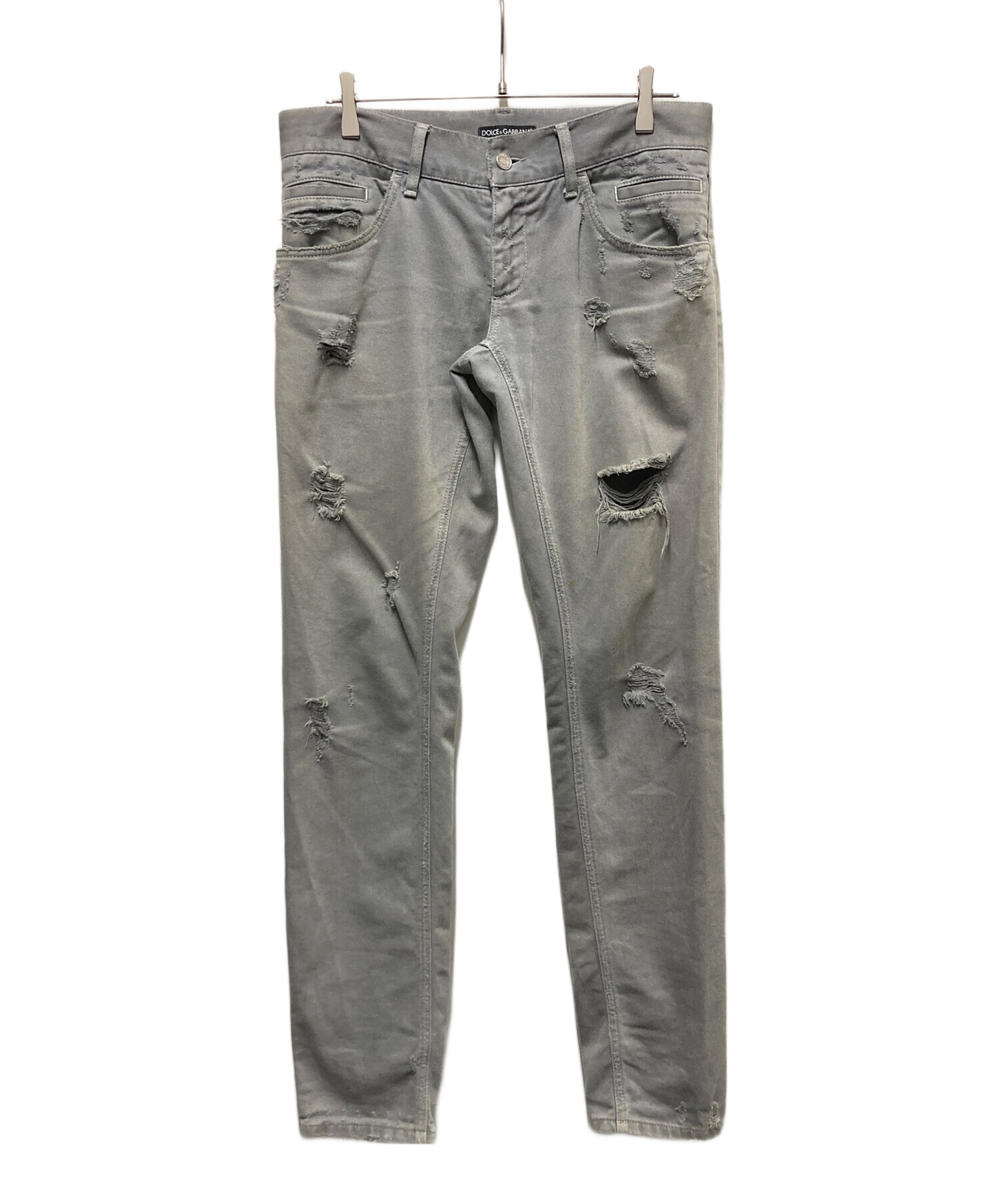 ドルチェ&ガッバーナ ワークパンツ 48 Dolce & Gabbana グレー 中古・古着通販】DOLCE & GABBANA (ドルチェ＆ガッバーナ) ダメージ