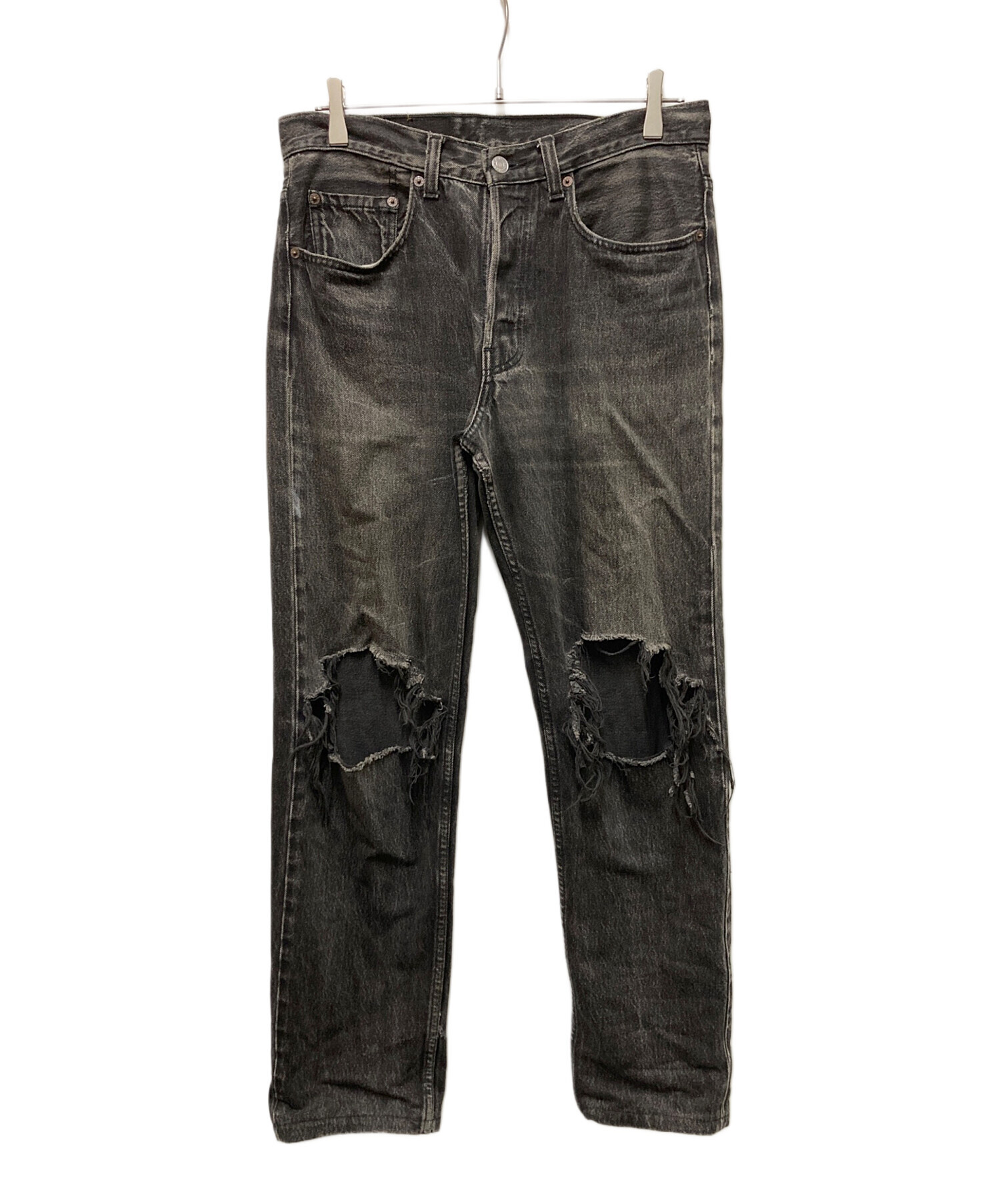 リーバイス501 Levis W32 黒 古着 Y2K 90s 21082 中古・古着通販】LEVI'S (リーバイス) 90s 501ブラックジーンズ