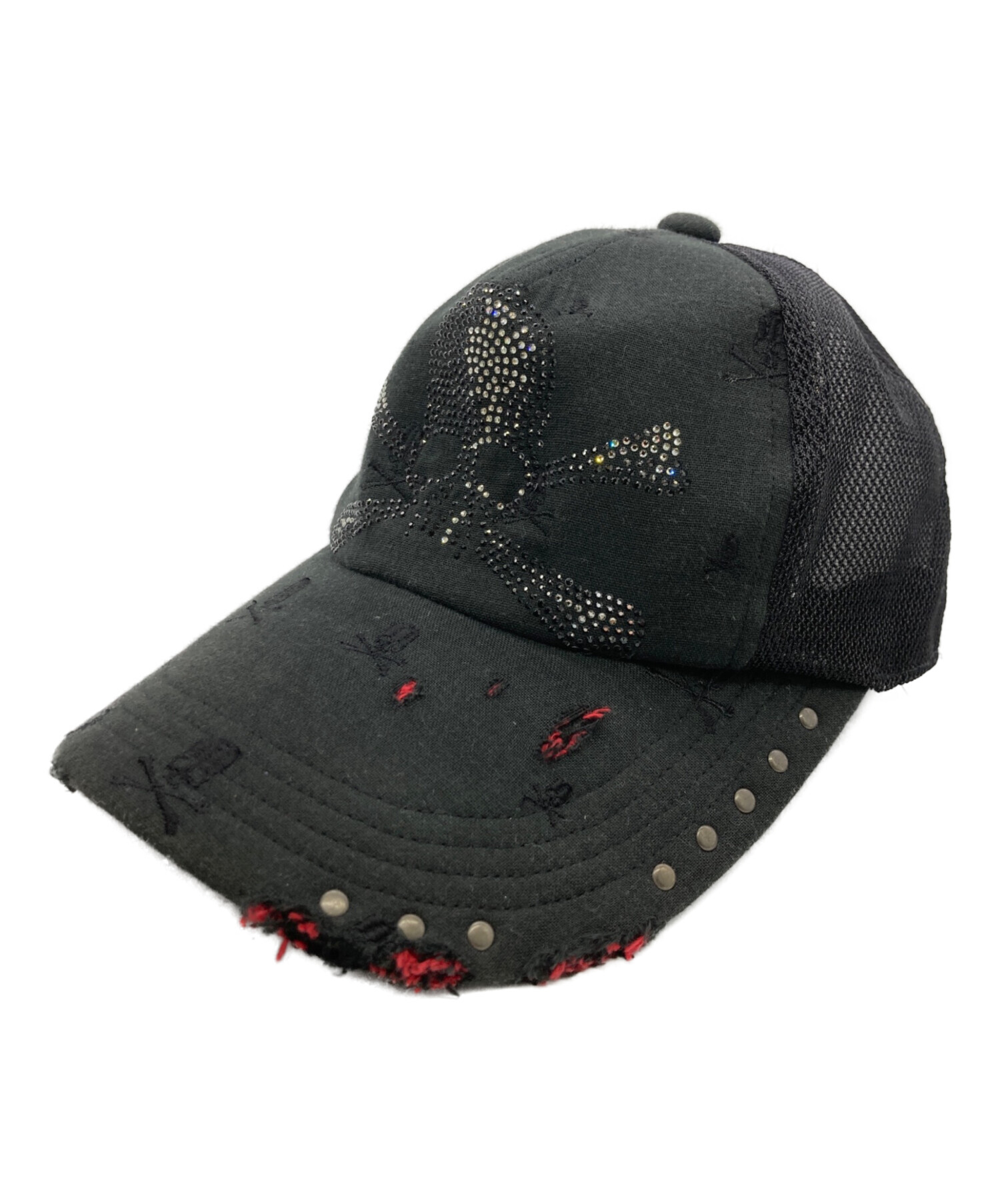 中古・古着通販】Roen (ロエン) スカルロゴメッシュキャップ ブラック