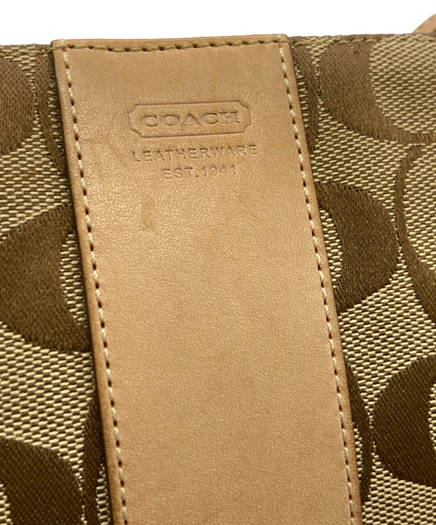 中古・古着通販】COACH (コーチ) ショルダーバッグ ベージュ｜ブランド