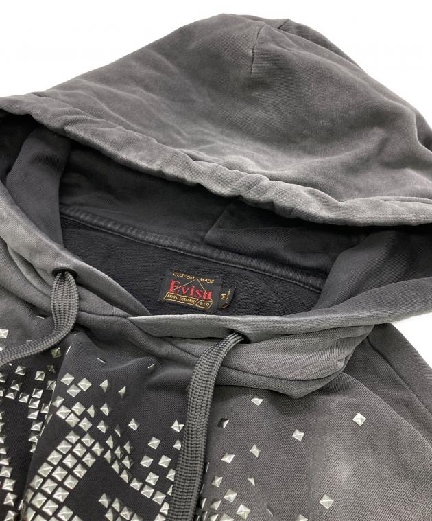 中古・古着通販】EVISU (エヴィス) スタッズロゴパーカー グレー