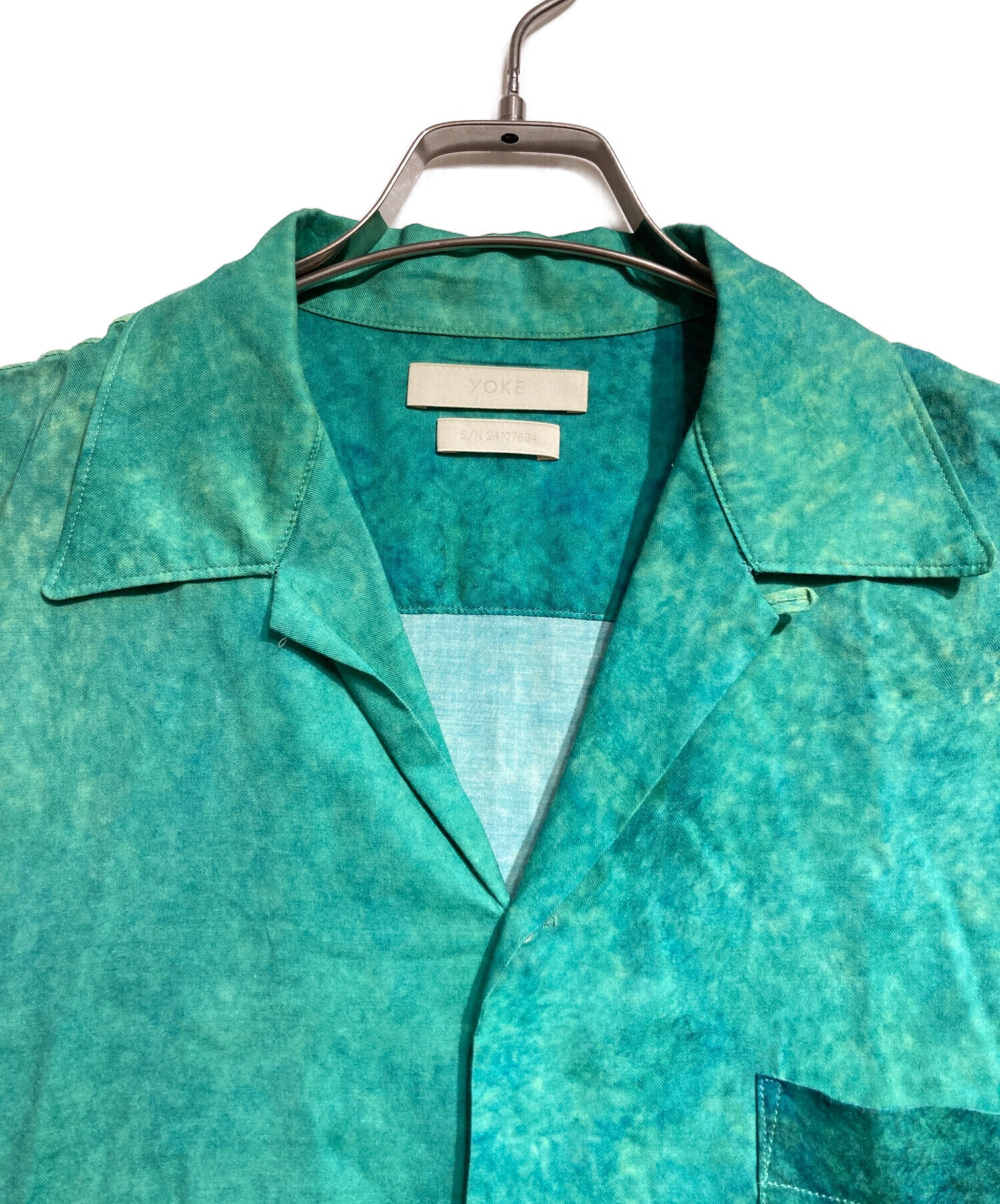 中古・古着通販】YOKE (ヨーク) GRADATION PRINTED OPEN COLLAR SHIRT