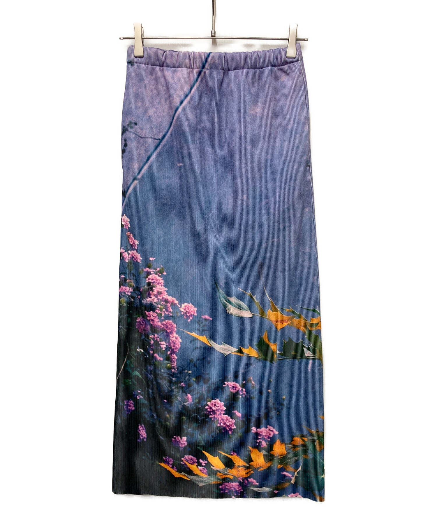 ノントーキョー　NONTOKYO 葉模様スカート 中古・古着通販】NON TOKYO (ノントーキョー) PRINT RIB TIGHT SKIRT