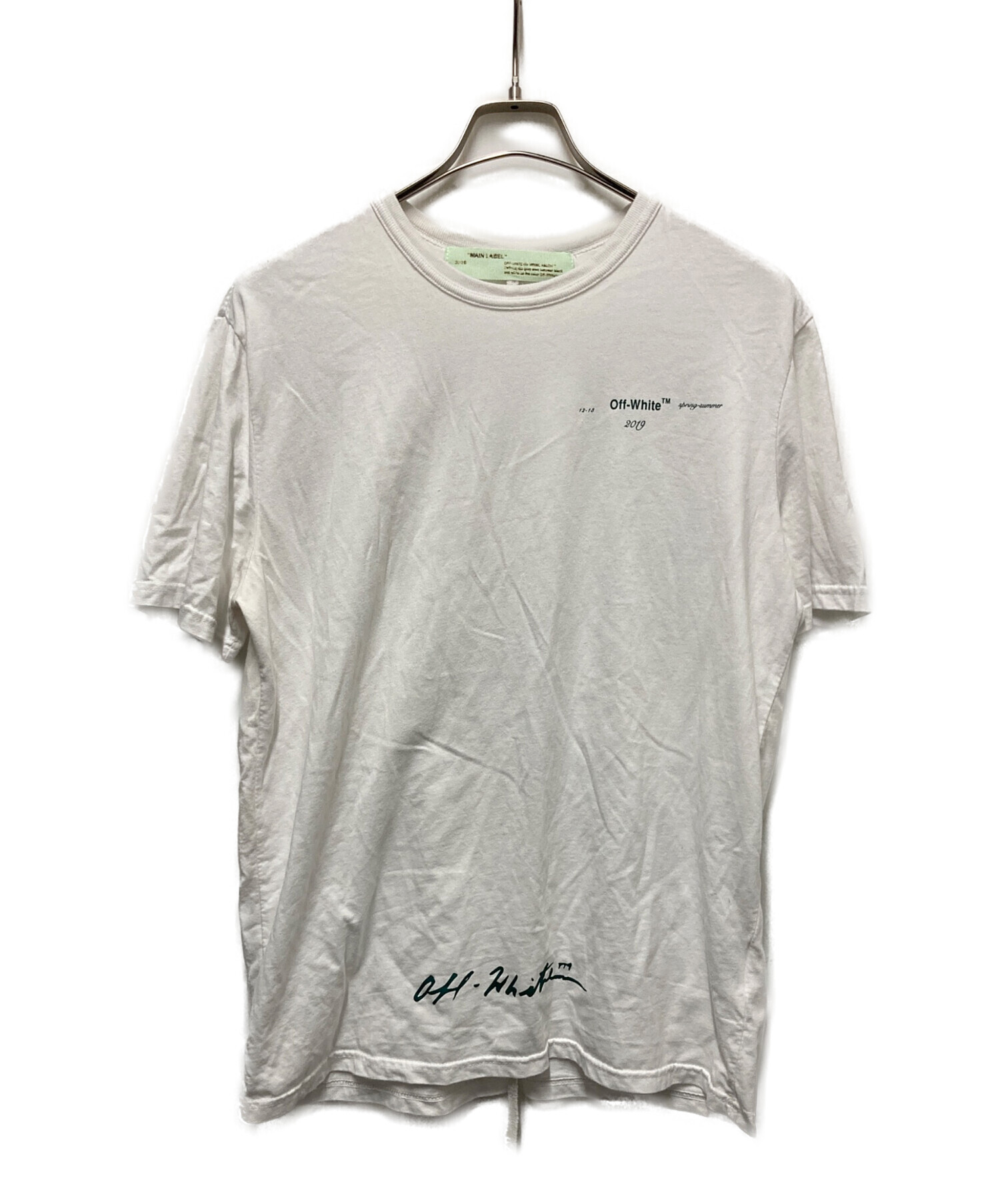 中古・古着通販】OFFWHITE (オフホワイト) ロゴプリントTシャツ 