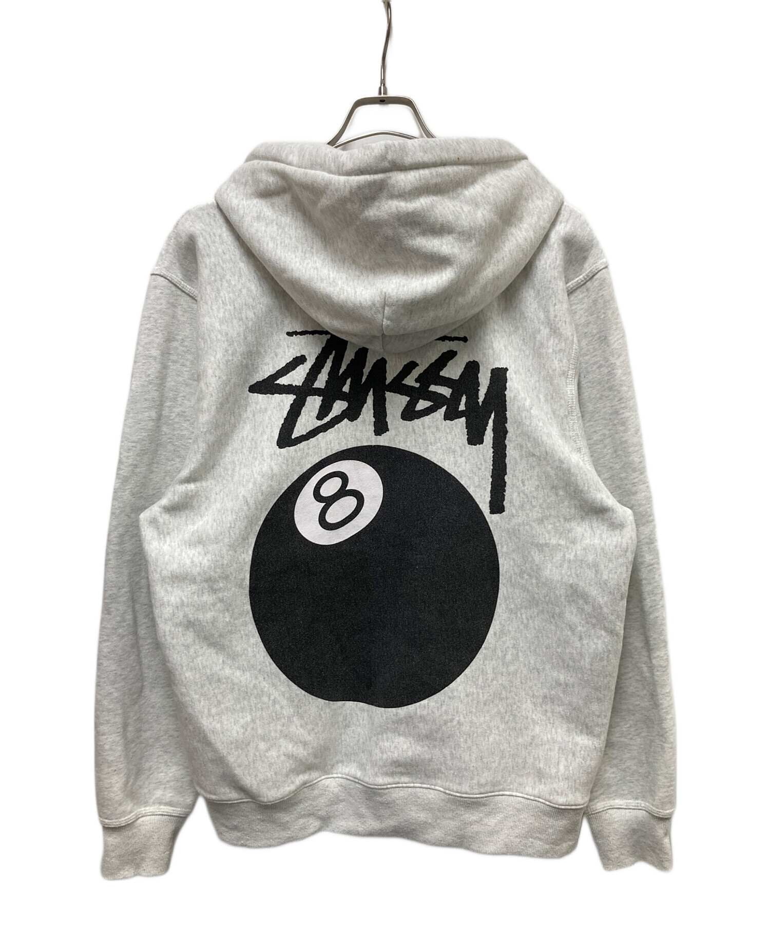 中古・古着通販】stussy (ステューシー) 8 BALL ZIP HOODIE グレー