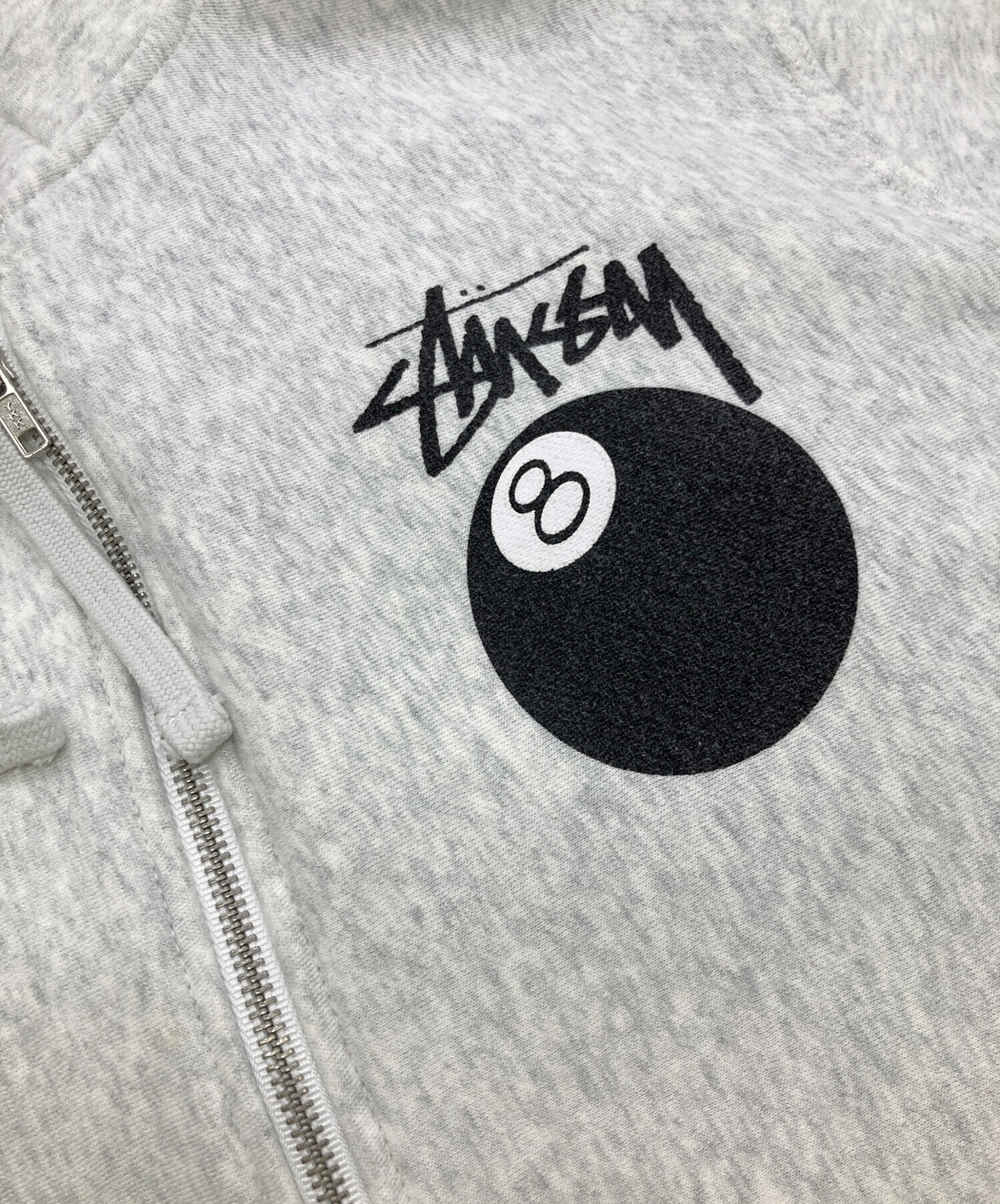 中古・古着通販】stussy (ステューシー) 8 BALL ZIP HOODIE グレー