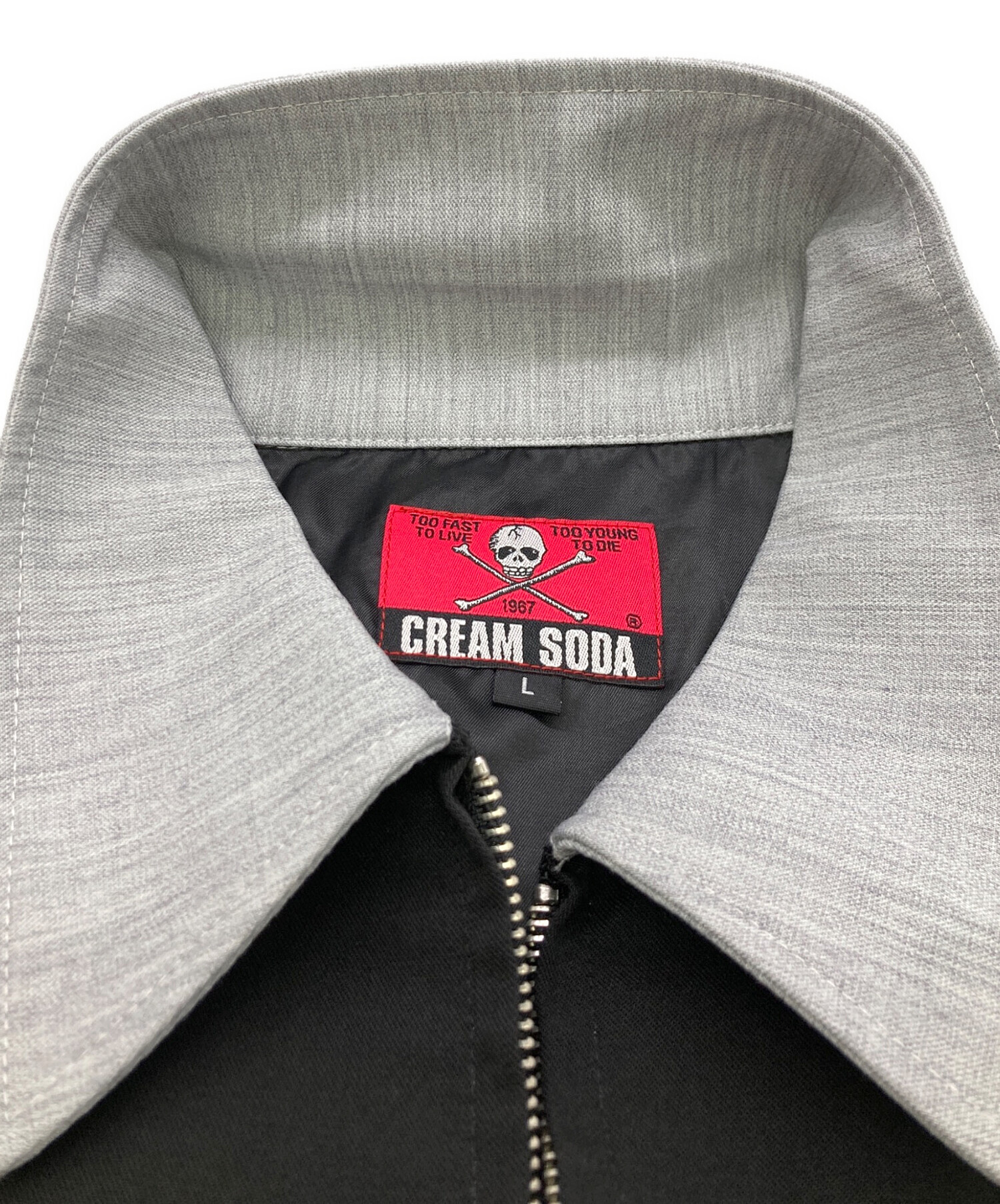 中古・古着通販】CREAM SODA (クリームソーダ) V切替ブルゾン グレー