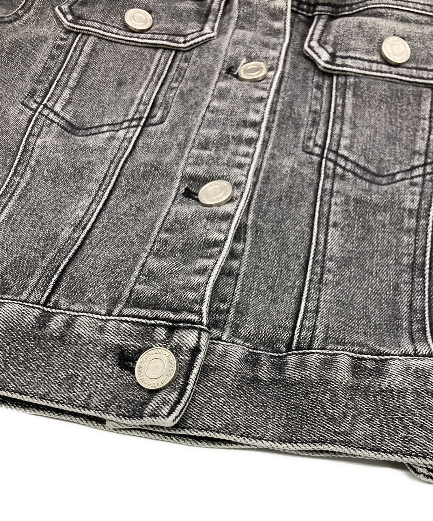 中古・古着通販】YILON (イロン) BLOSSOM LACE DENIM JACKET グレー