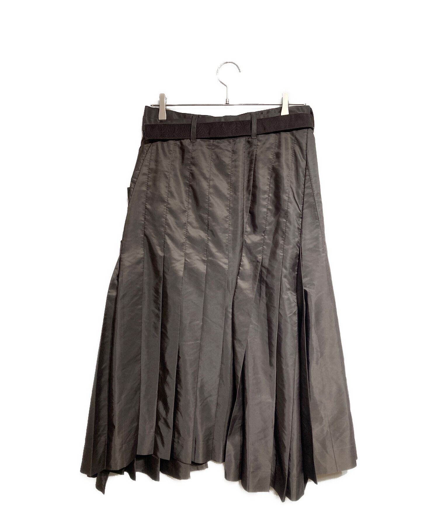 sacai スカート 中古・古着通販】sacai (サカイ) ナイロンツイルミックススカート