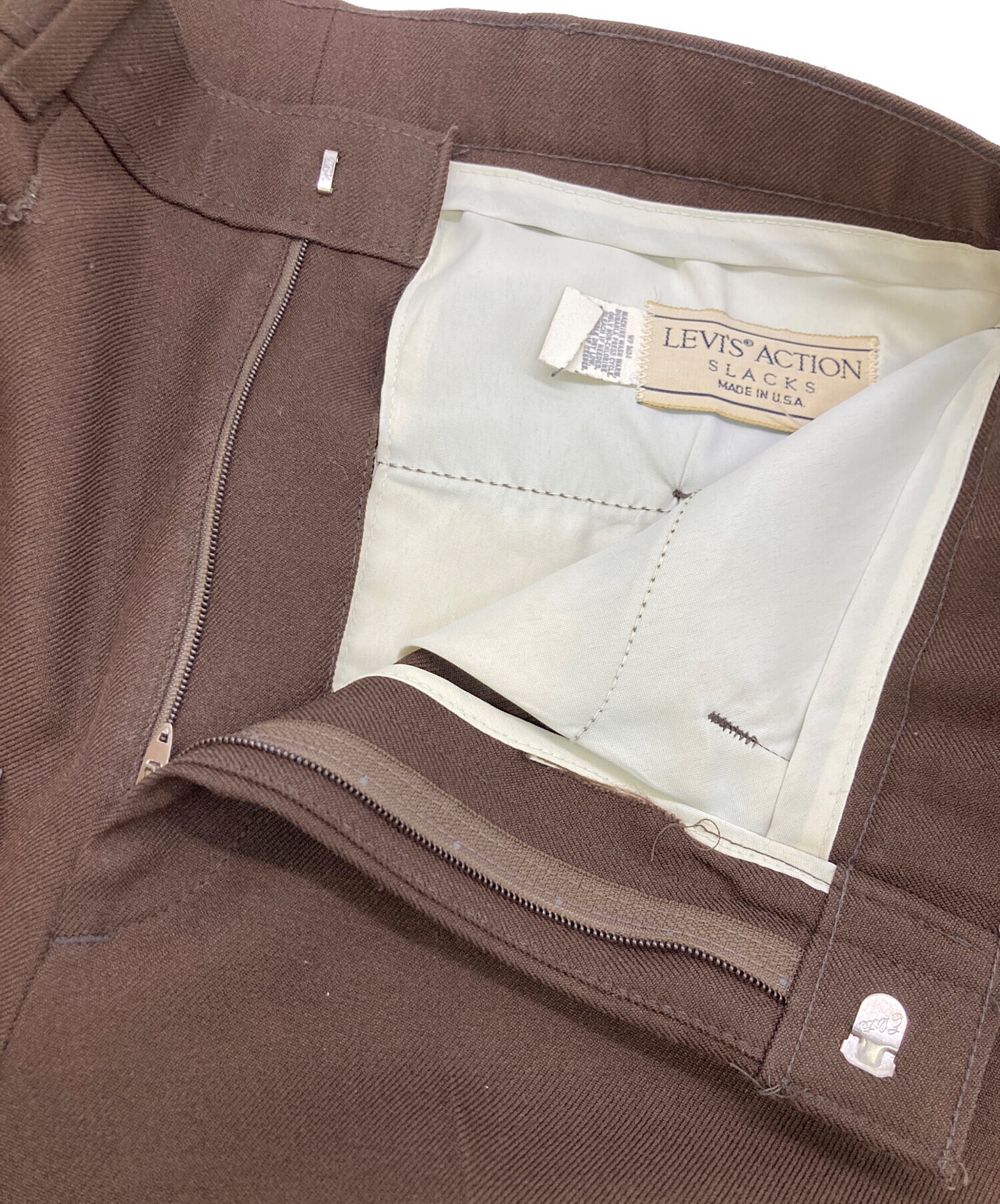 80s〜 USA製 Levi's Action Slacks ヘザーブラウン 80s〜 USA製 Levi's