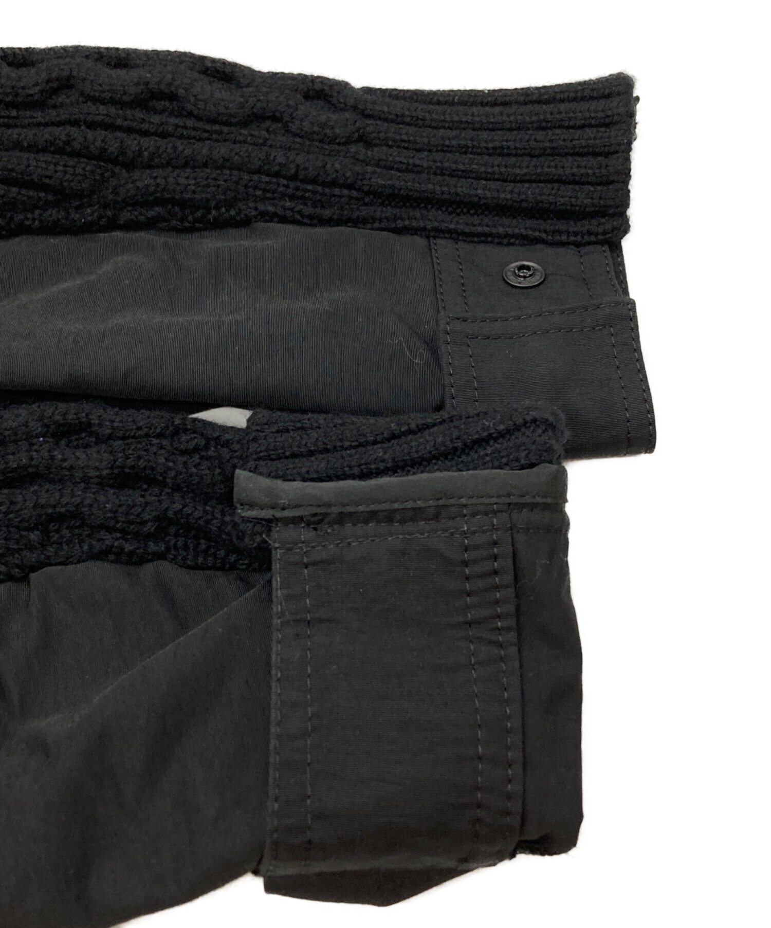 中古・古着通販】sacai (サカイ) ニットドッキングジャケット ブラック
