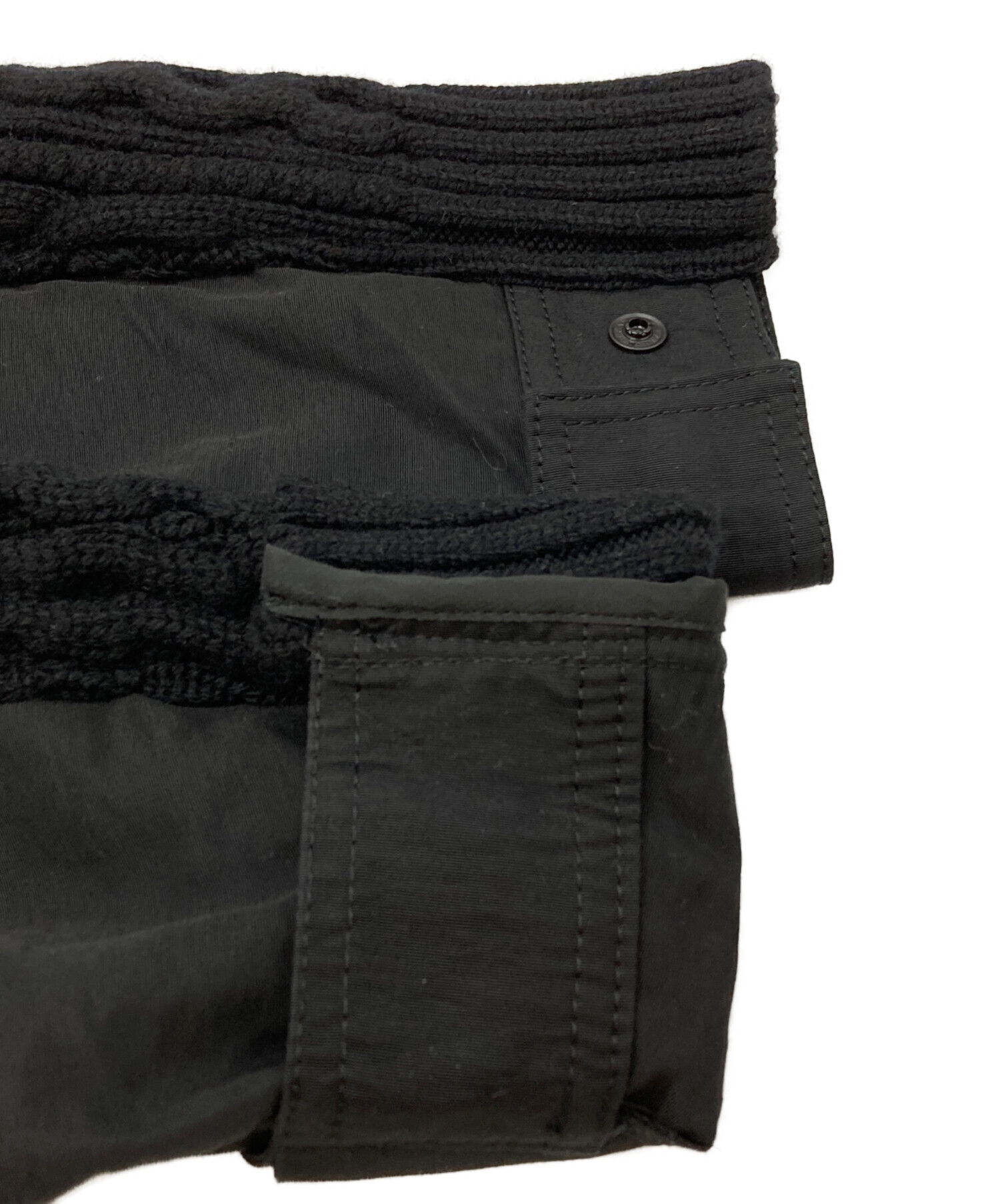 中古・古着通販】sacai (サカイ) ニットドッキングジャケット ブラック