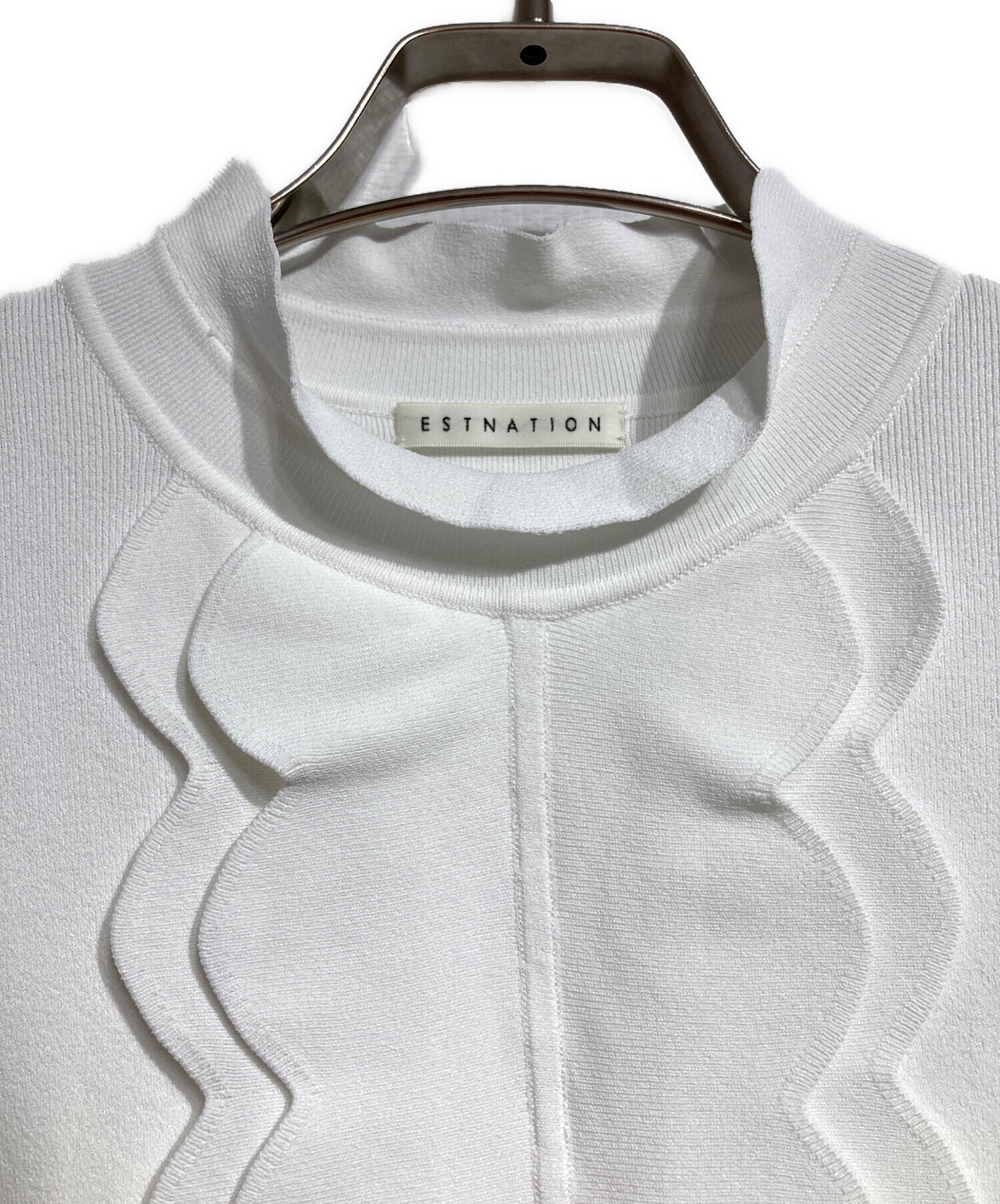 中古・古着通販】ESTNATION (エストネーション) フリルネックニット