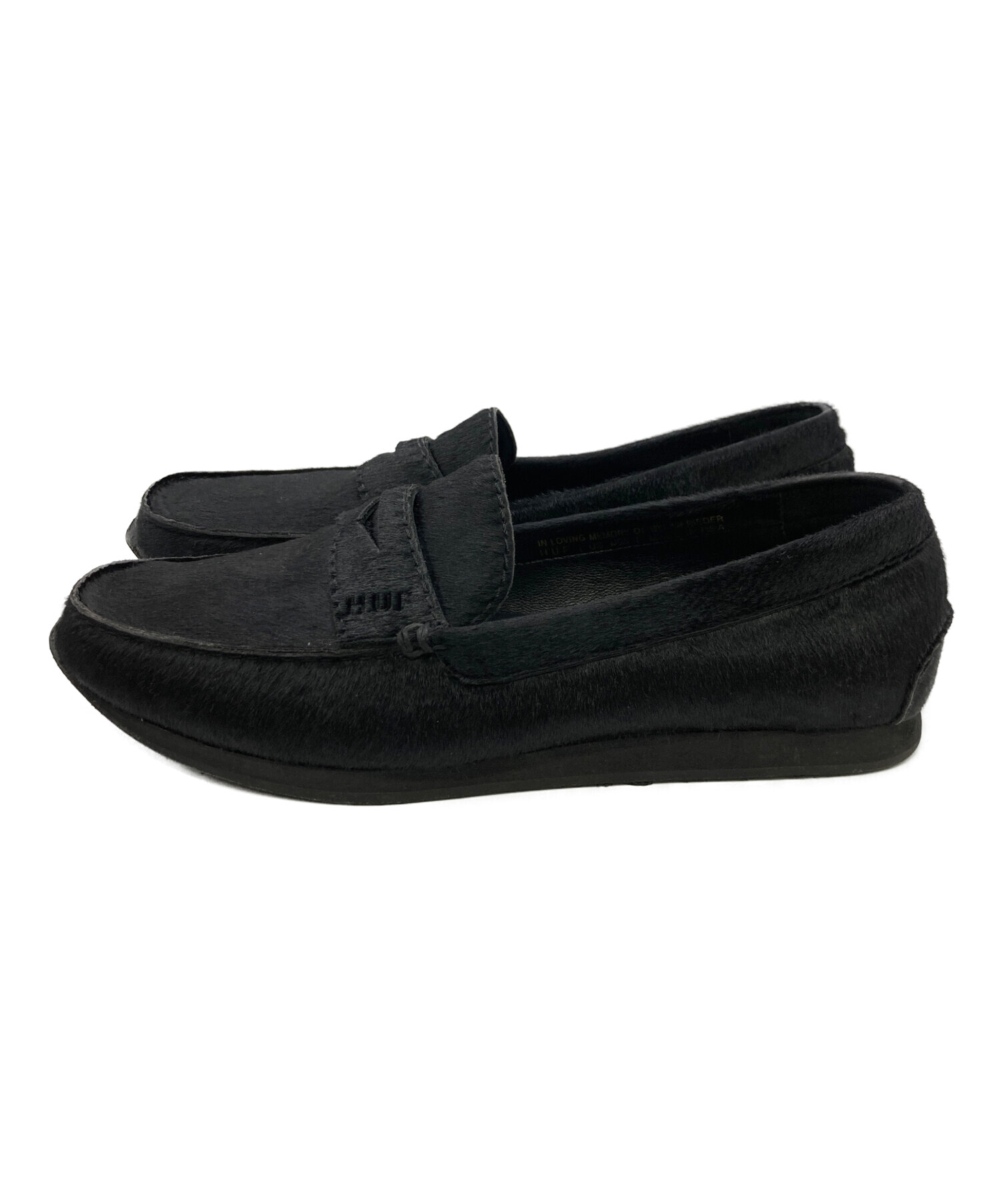 中古・古着通販】HUF (ハフ) Dylan Rieder ハラコローファー ブラック 