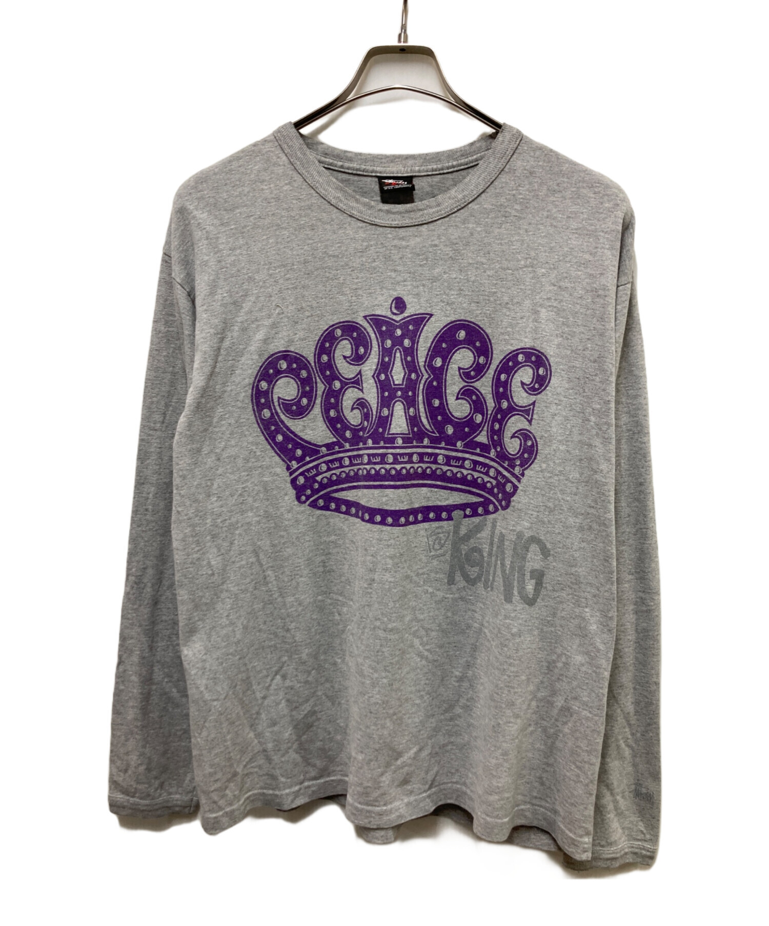 Stussy XL グレー 長袖カットソー　ヴィンテージ 中古・古着通販】stussy (ステューシー) ロングスリーブカットソー