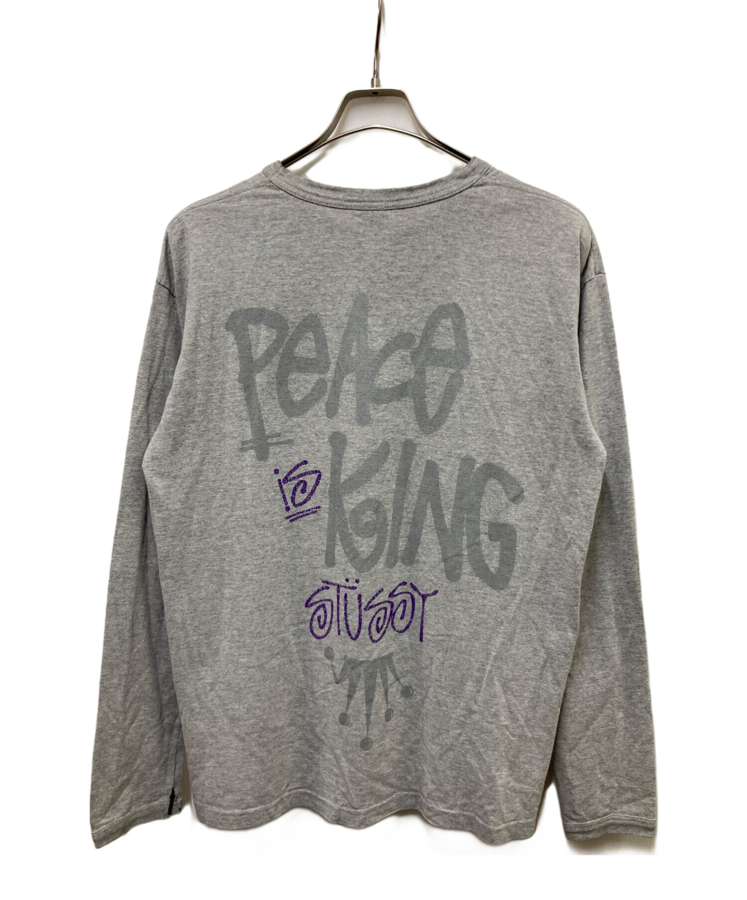 Stussy XL グレー 長袖カットソー　ヴィンテージ 中古・古着通販】stussy (ステューシー) ロングスリーブカットソー