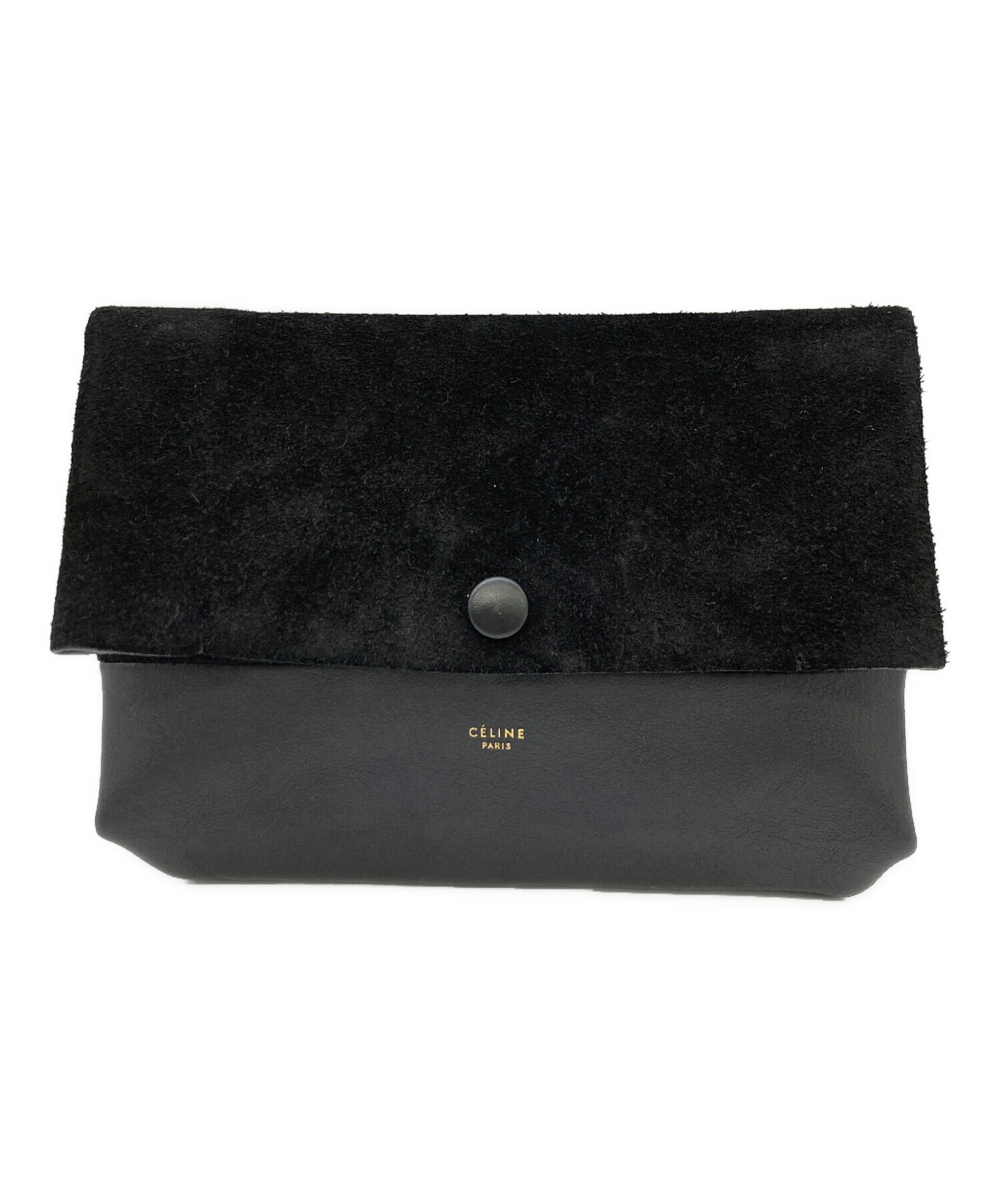 CELINE ブラックレザーポーチ希少フィービー期 中古・古着通販】CELINE (セリーヌ) フィービーファイロポーチ