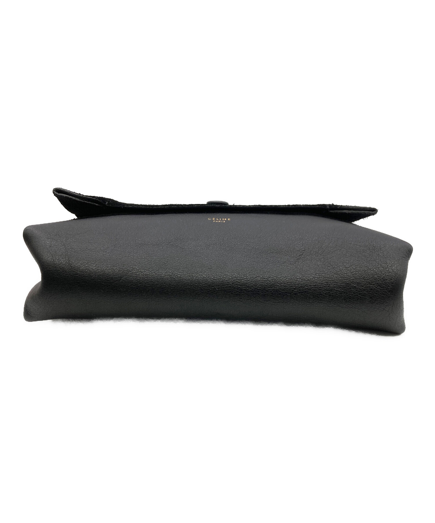 CELINE ブラックレザーポーチ希少フィービー期 中古・古着通販】CELINE (セリーヌ) フィービーファイロポーチ