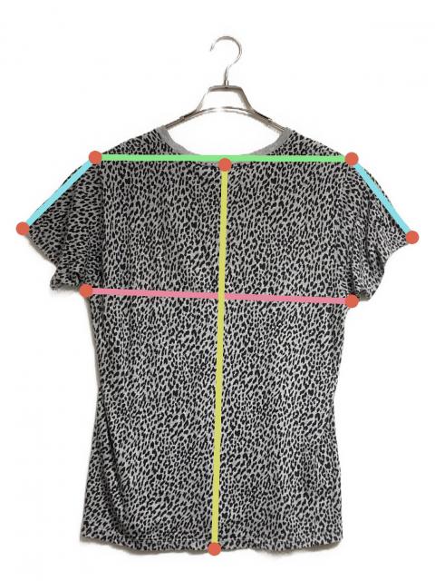 SAINT LAURENT PARIS レオパード柄 シースルーTシャツ 中古・古着通販】Saint Laurent Paris (サンローランパリ) レオパードT