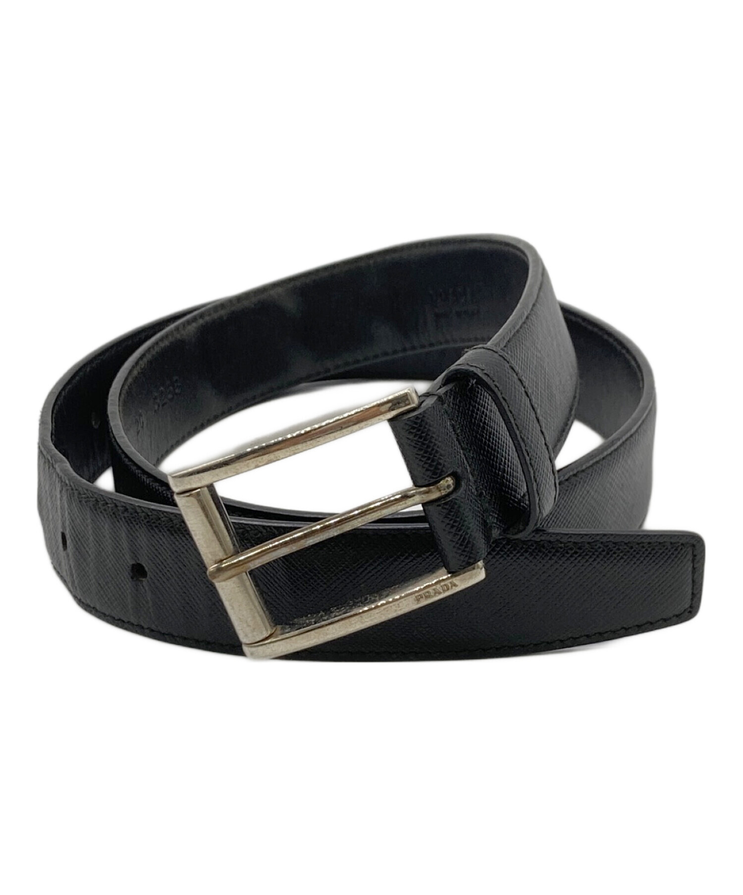 中古・古着通販】PRADA (プラダ) レザーベルト ブラック｜ブランド