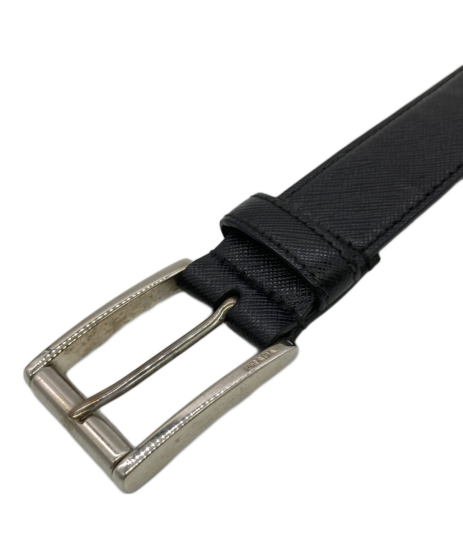 中古・古着通販】PRADA (プラダ) レザーベルト ブラック｜ブランド