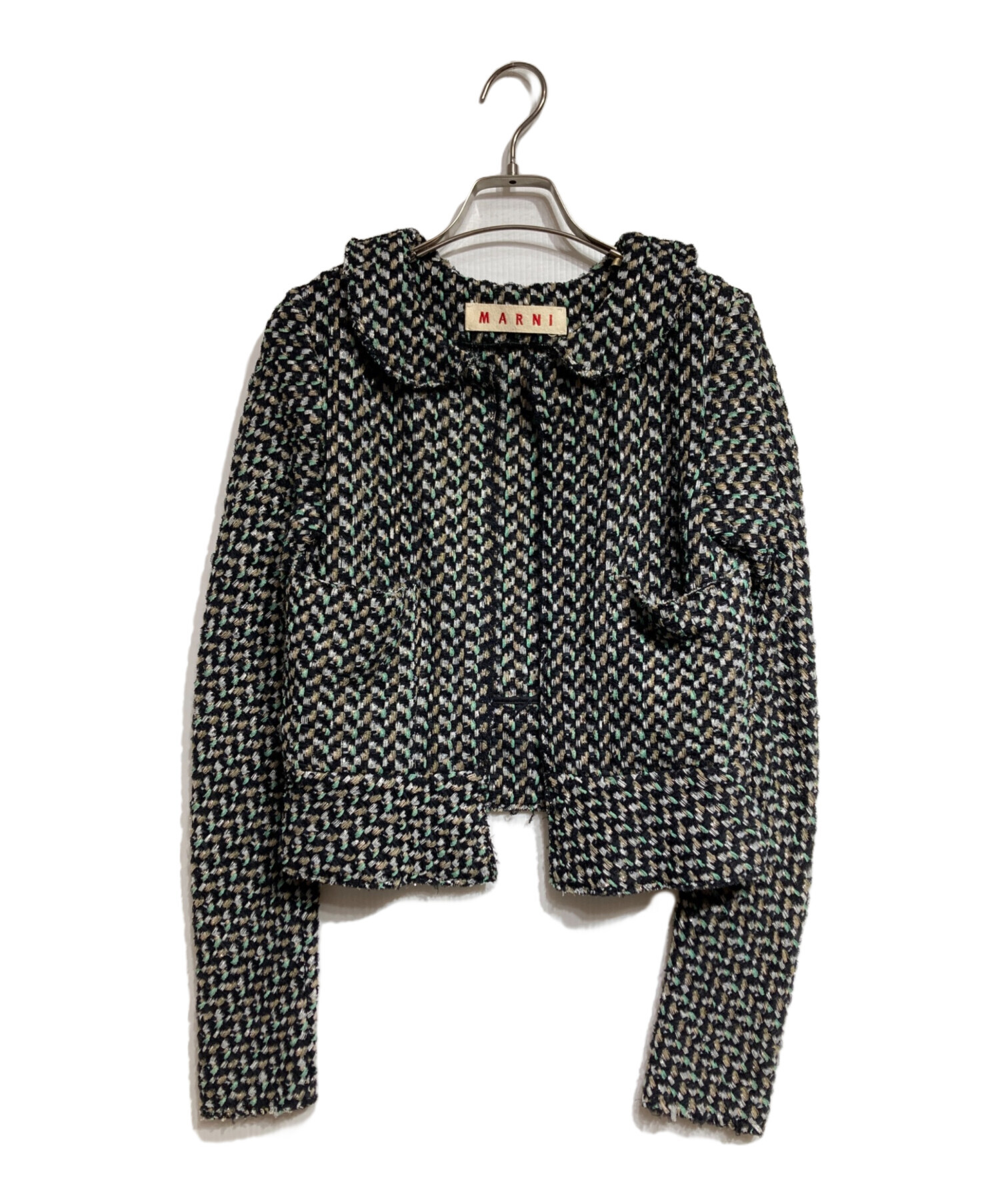 中古・古着通販】MARNI (マルニ) ツイードジャケット ブラック