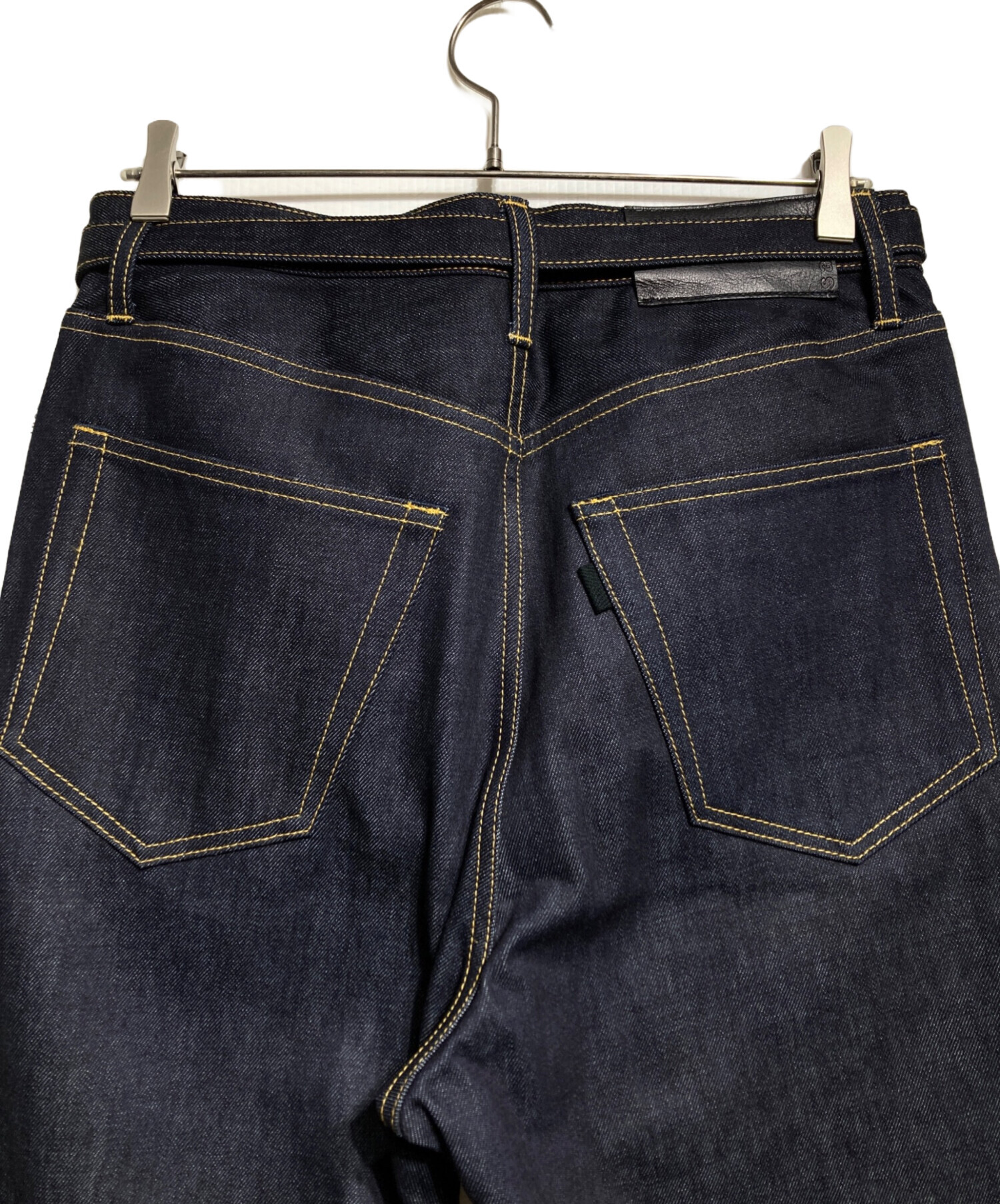 ☆美品☆sacai☆ワイドデニムパンツ☆ベルト付き☆ハイウエスト☆０☆早い者勝ち 中古・古着通販】sacai (サカイ) Belted denim pants/ベルテッドデニム