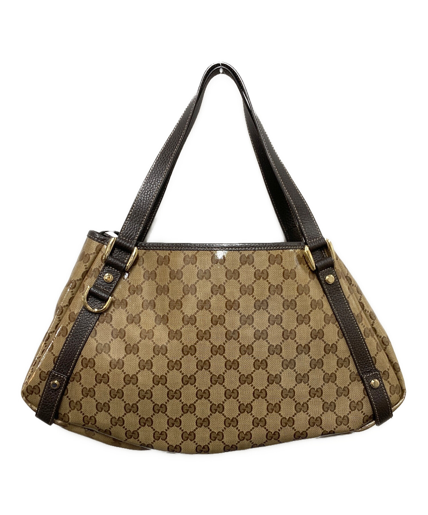 中古・古着通販】GUCCI (グッチ) GGクリスタル トートバッグ ブラウン