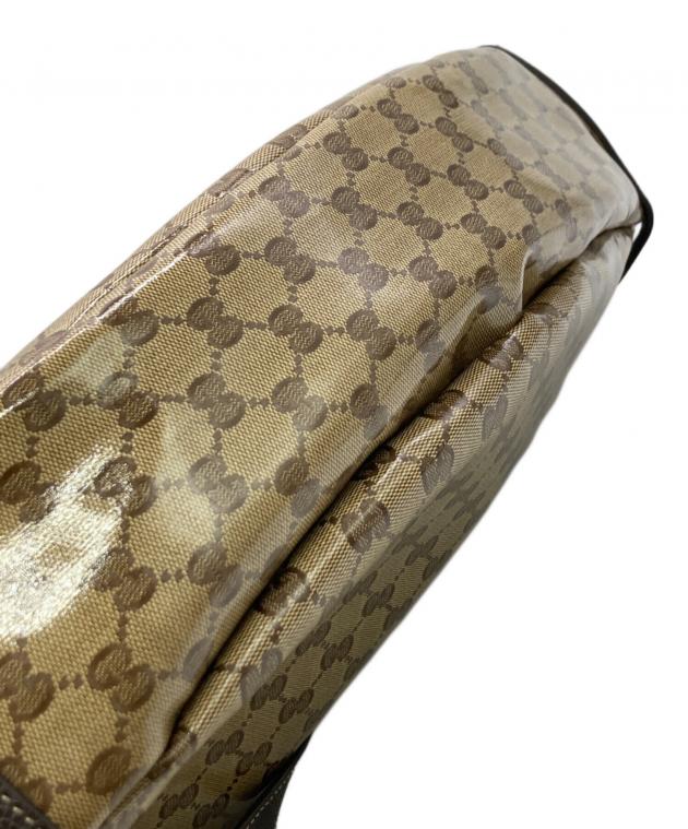 中古・古着通販】GUCCI (グッチ) GGクリスタル トートバッグ ブラウン