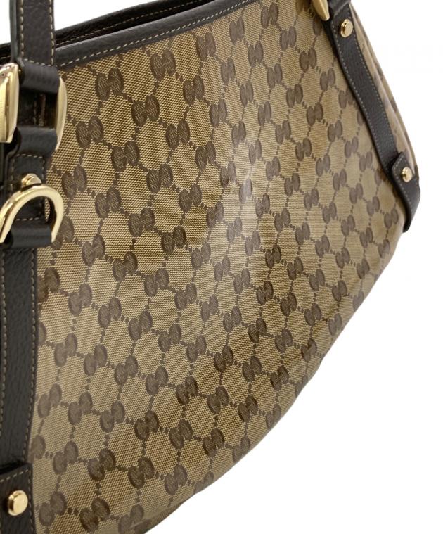 中古・古着通販】GUCCI (グッチ) GGクリスタル トートバッグ ブラウン