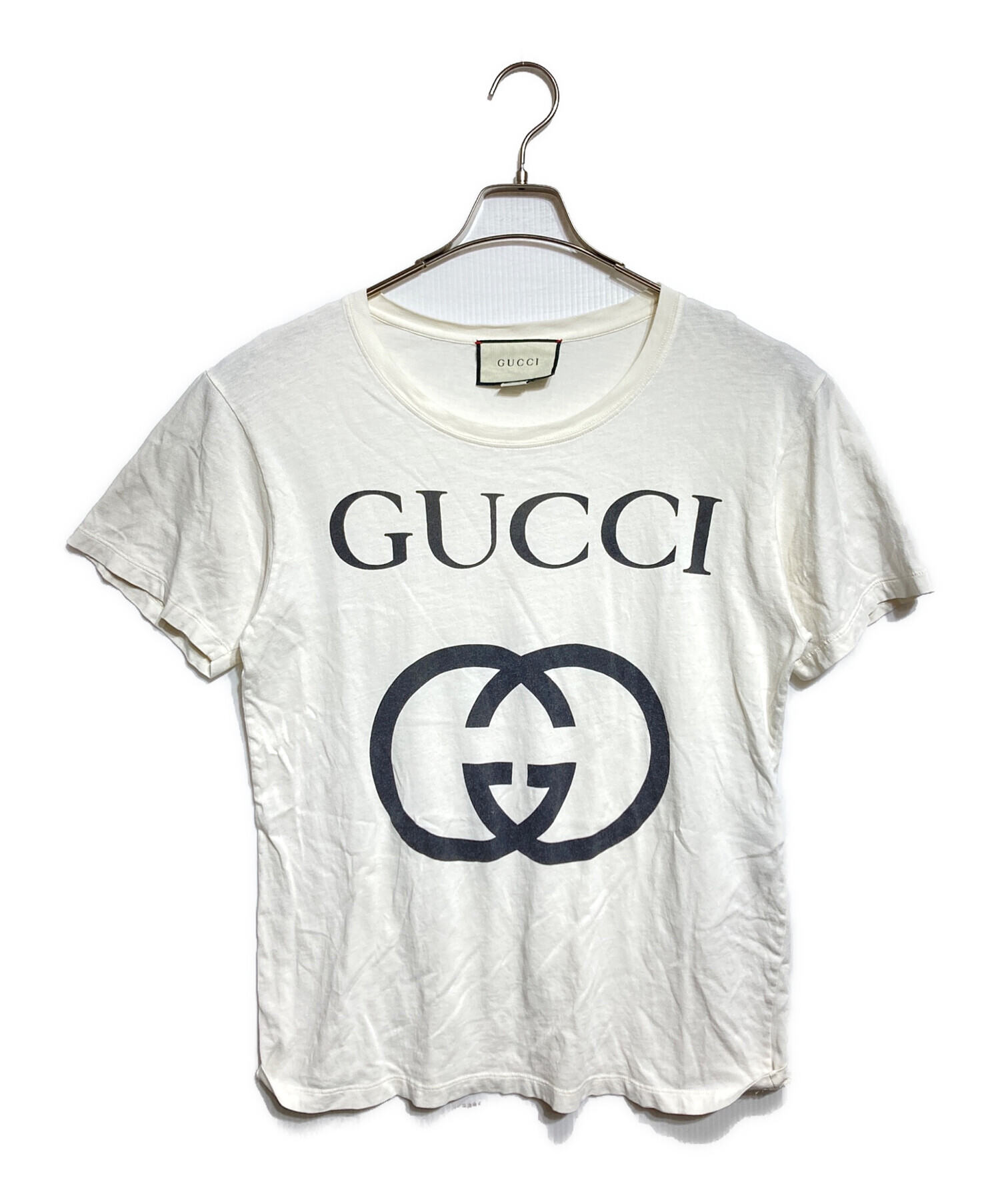 最終値下げGUCCI ホワイト Tシャツ 新品タグ付き 中古・古着通販】GUCCI (グッチ) インターロッキングプリントTシャツ