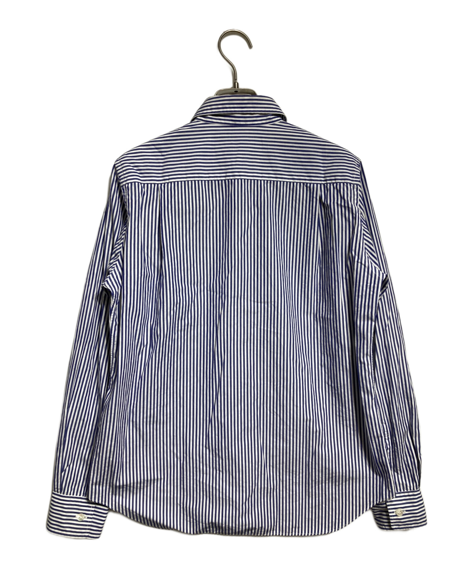 【美品】プレイコムデギャルソン ストライプシャツ 黒ハートワッペン Sサイズ 中古・古着通販】PLAY COMME des GARCONS (プレイコムデギャルソン