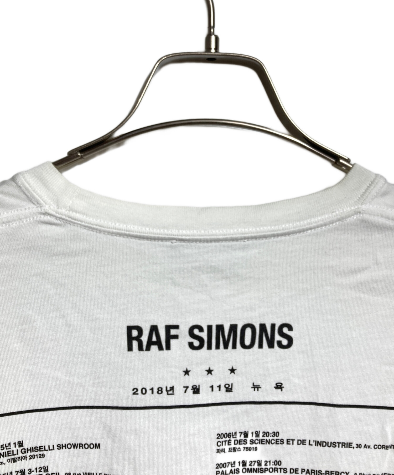 中古・古着通販】RAF SIMONS (ラフシモンズ) TOUR T-SHIRTS/ﾂｱｰTシャツ