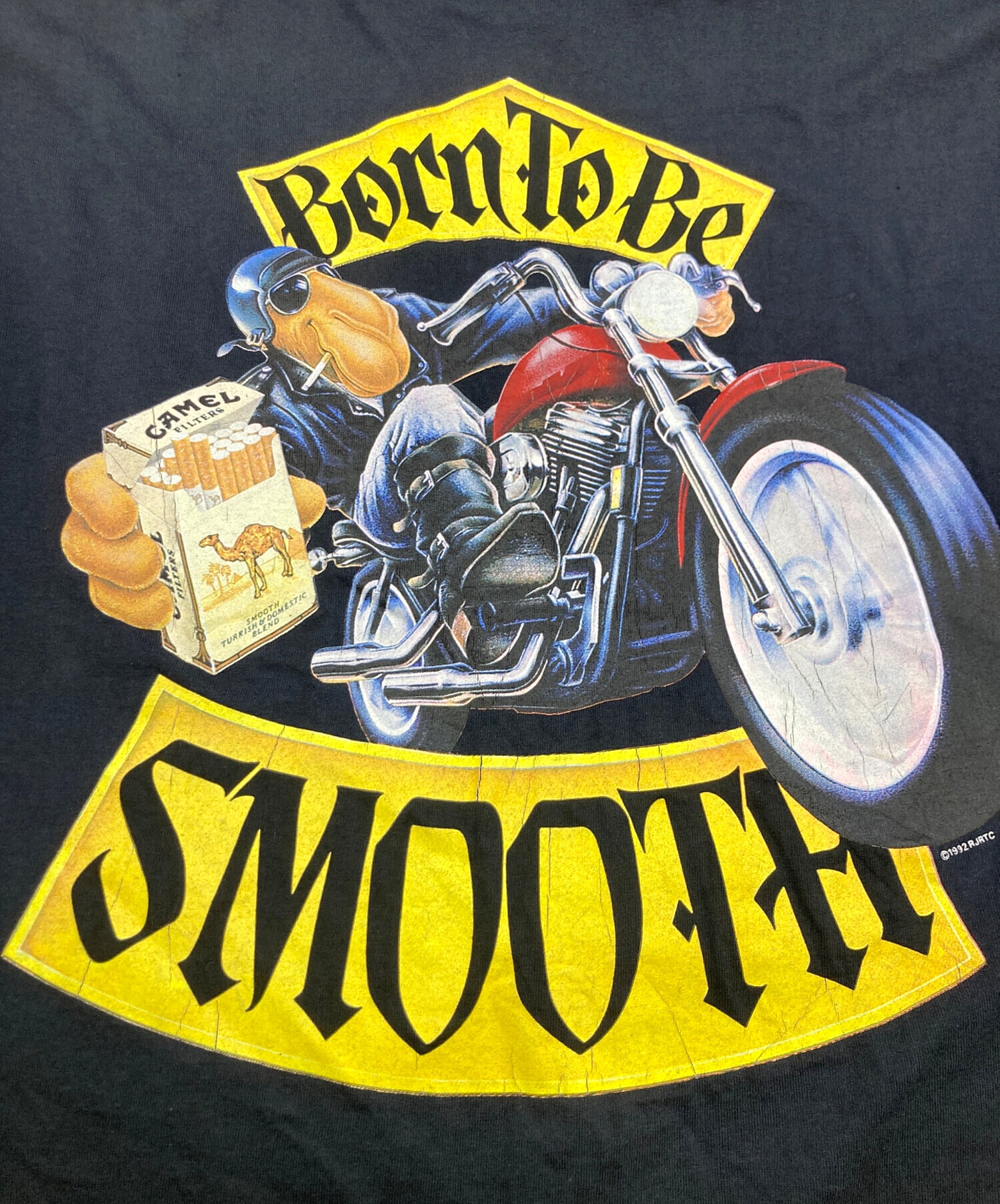 CAMEL 90's vintage Tシャツ 企業T ボロ ダメージ 中古・古着通販】CAMEL (キャメル) 90s企業ポケットTシャツ ネイビー