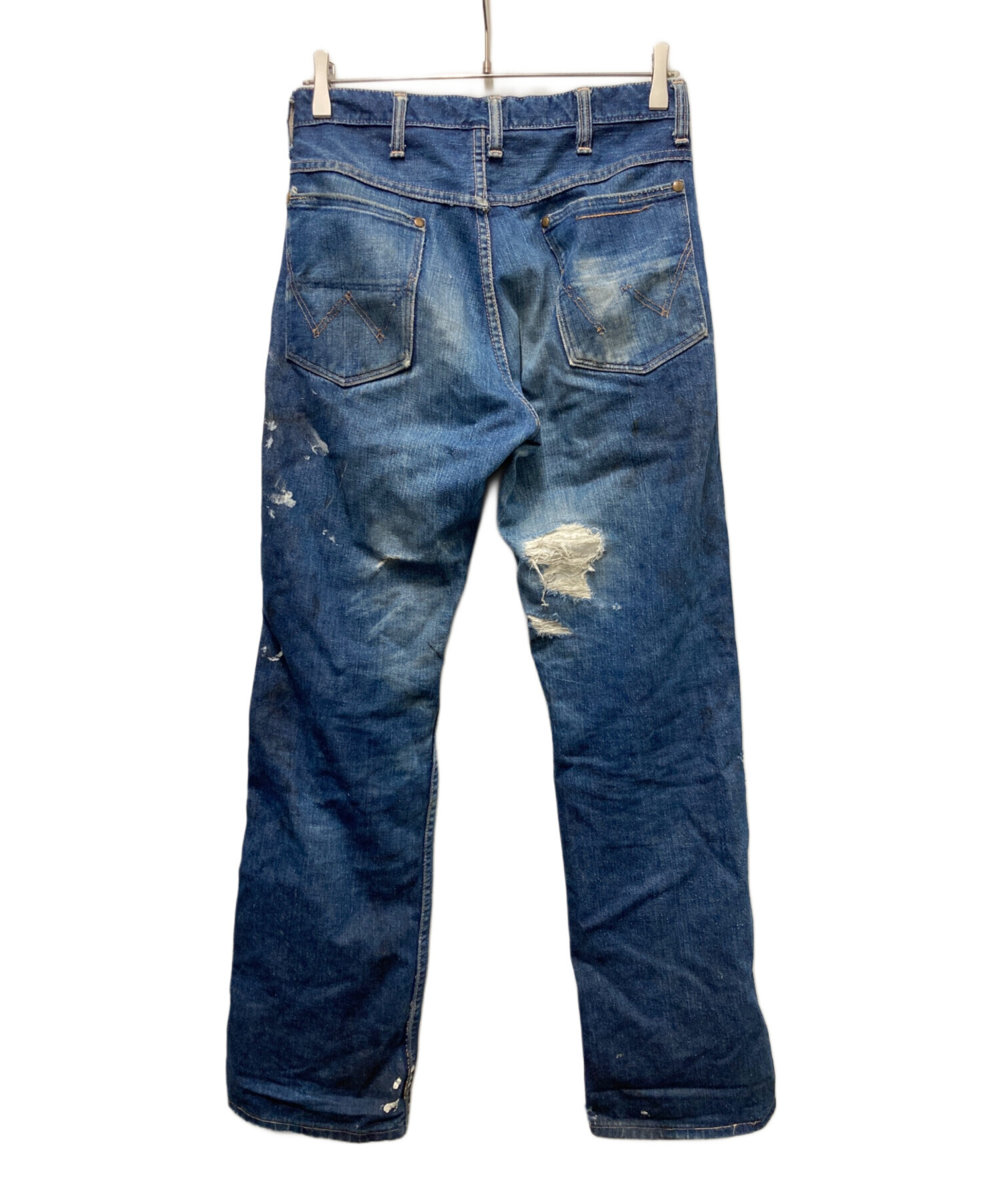 中古・古着通販】Wrangler (ラングラー) 11MWZ ダメージペイントデニム