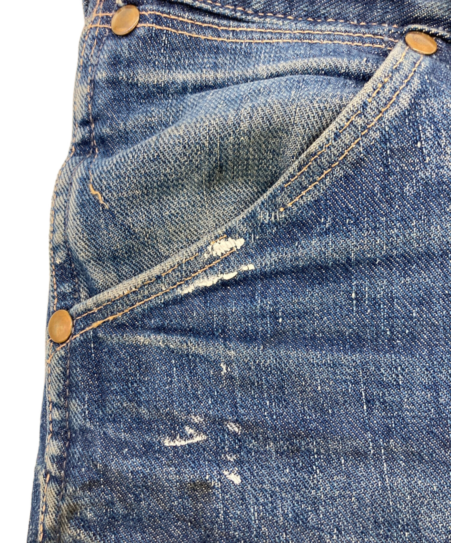 中古・古着通販】Wrangler (ラングラー) 11MWZ ダメージペイントデニム
