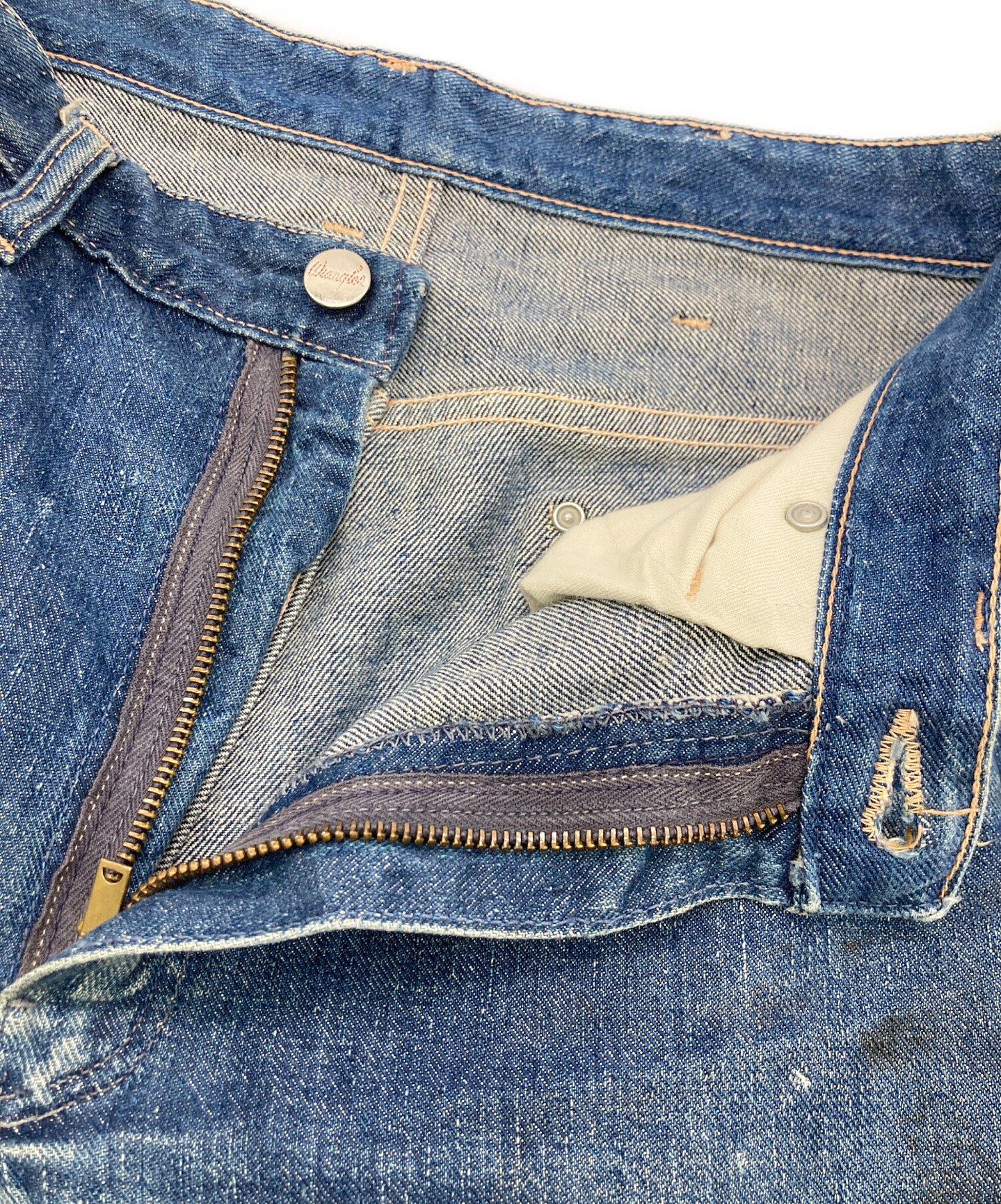 中古・古着通販】Wrangler (ラングラー) 11MWZ ダメージペイントデニム