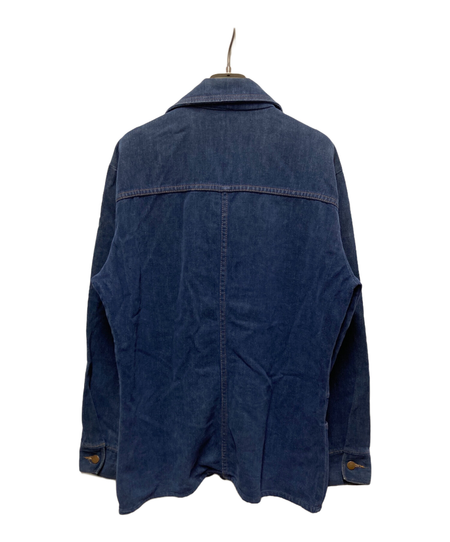 70s Wrangler デニムブッシュシャツジャケット USA製 M 濃紺 中古・古着通販】Wrangler (ラングラー) 70s デニムブッシュジャケット
