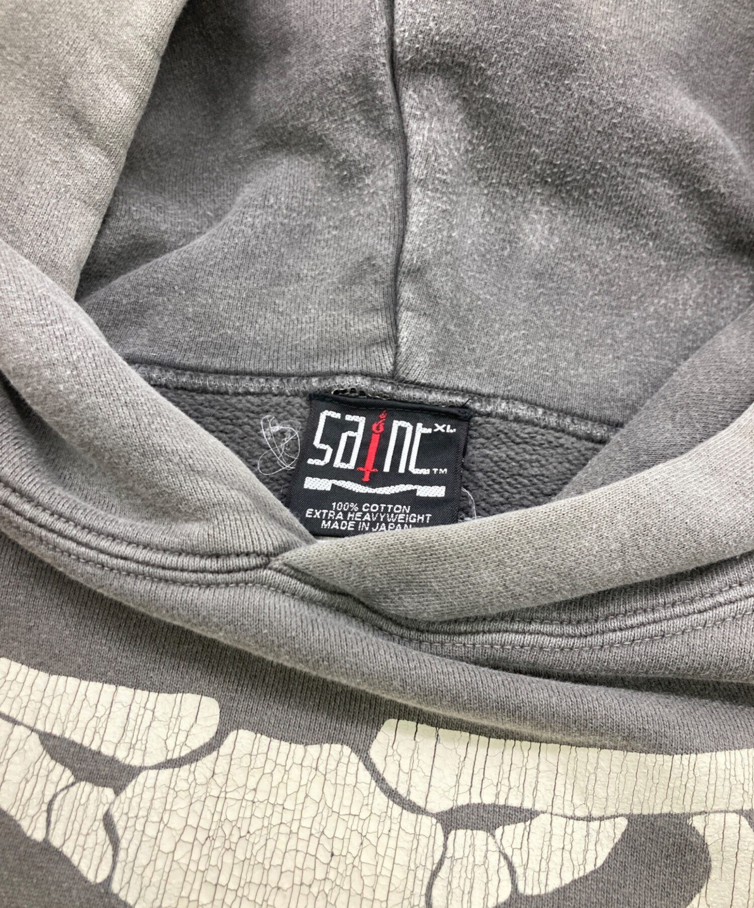 中古・古着通販】SAINT MICHAEL (セントマイケル) BONE HOODIE グレー