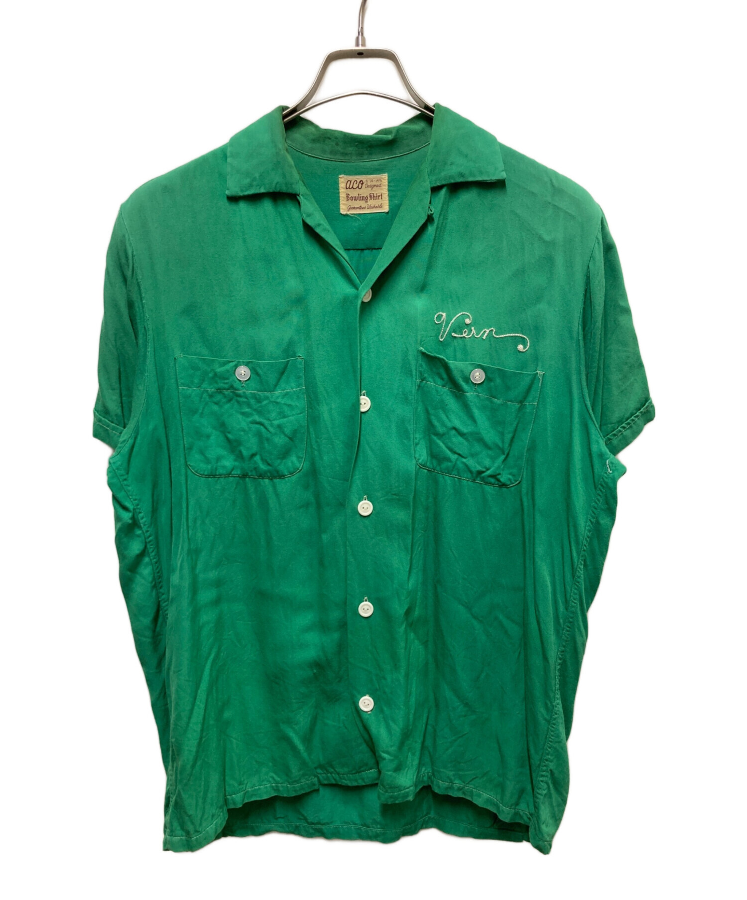 中古・古着通販】ACO (アコ) 50s レーヨンギャバボーリングシャツ