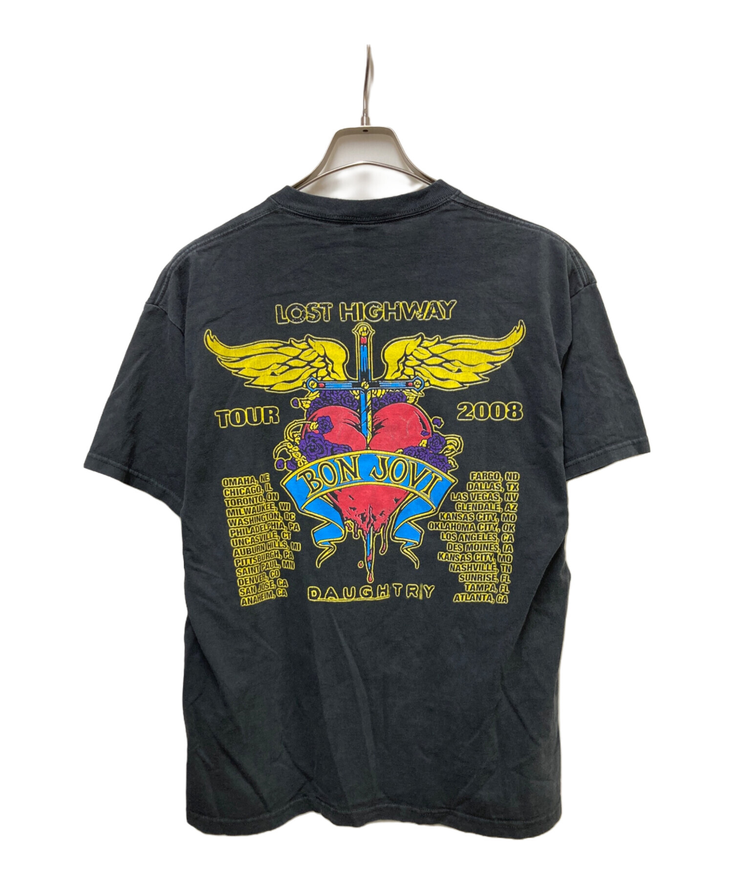 00s BON JOVI tour Tシャツ 白 M バンドTシャツ ボンジョビ 00s BON