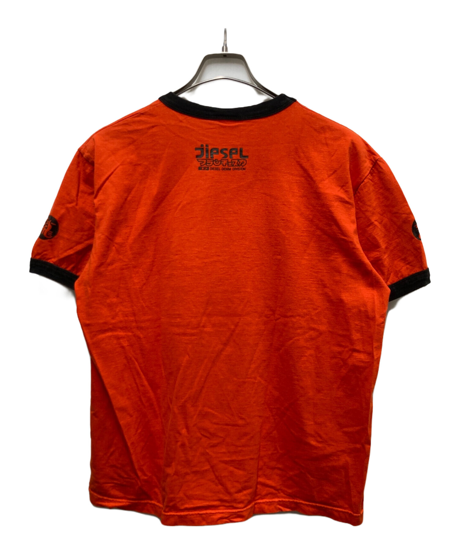 中古・古着通販】DIESEL (ディーゼル) 龍漢字リンガーTシャツ オレンジ