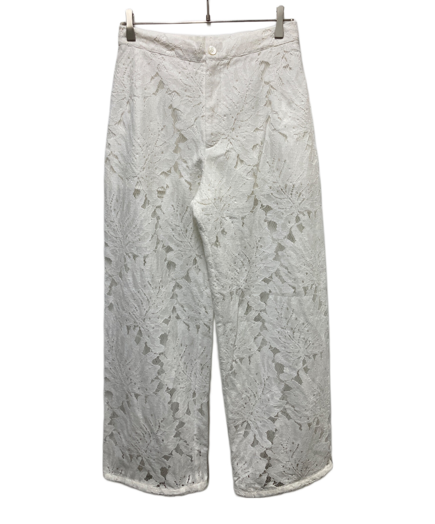 中古・古着通販】cygne (シーニュ) レースパンツ ホワイト サイズ:1 未