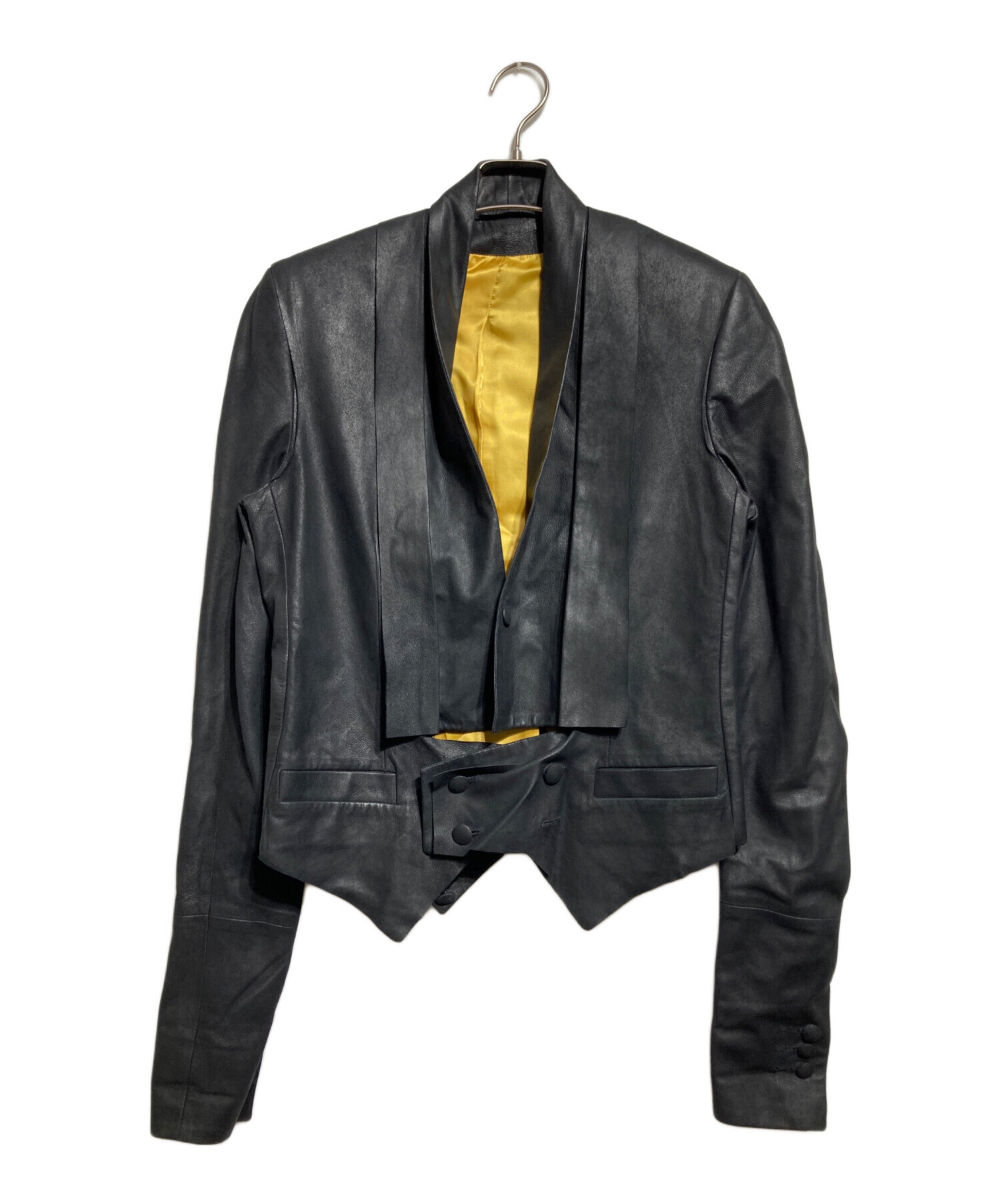 本人期 ANN DEMEULEMEESTER レザージャケット 中古・古着通販】ANN DEMEULEMEESTER (アンドゥムルメステール) レザー
