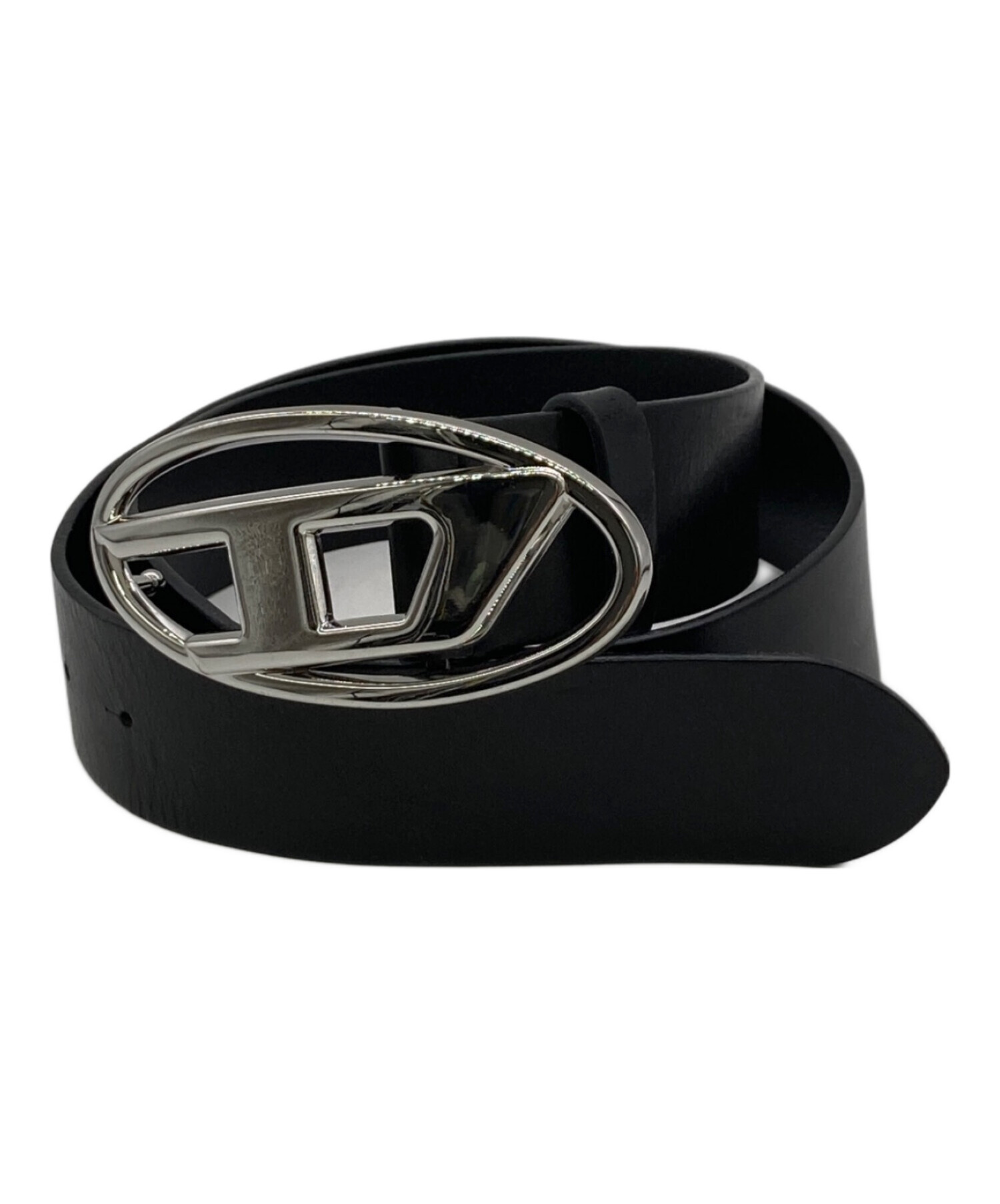 【y2k】DIESEL ベルト ブラック バックル 中古・古着通販】DIESEL (ディーゼル) Dバックルベルト ブラック