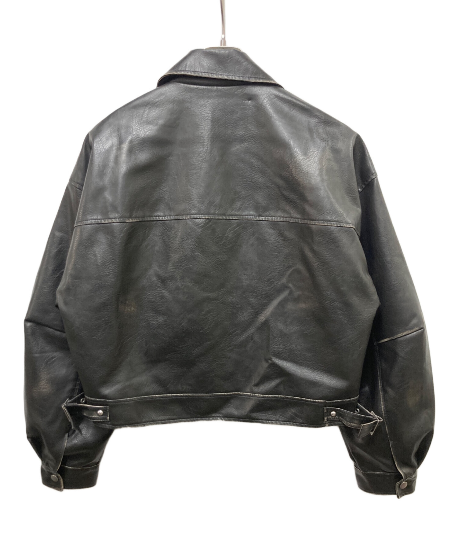 中古・古着通販】MURUA (ムルーア) ウォッシュフェイクレザーブルゾン 
